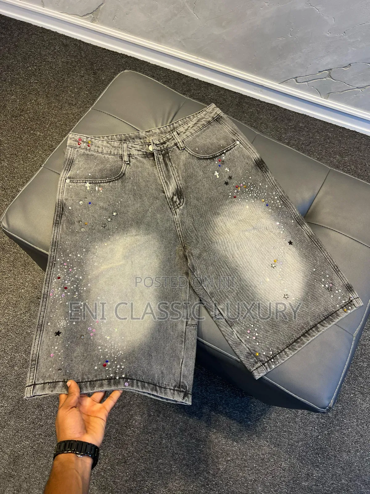 Premium Quality Luxury Cargo Jean Short Well Branded Package
