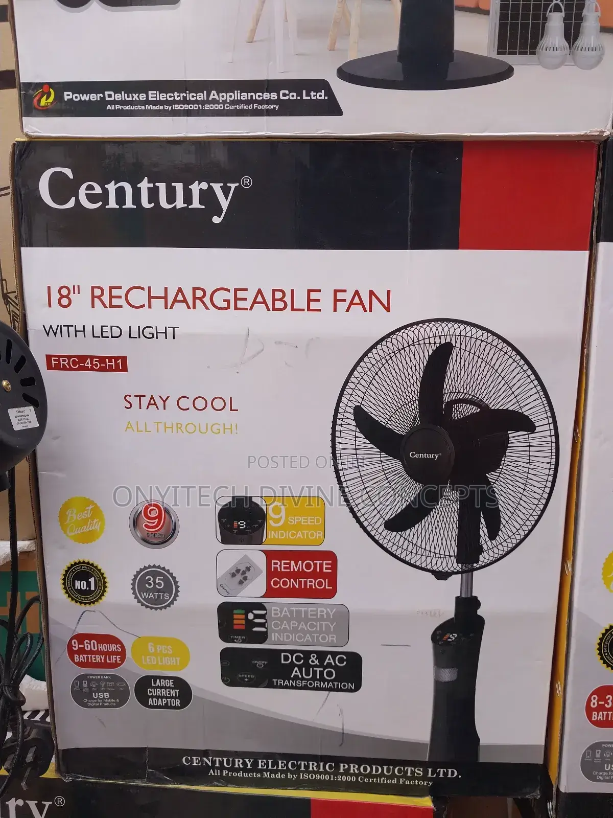 Newest Model of Century Rechargeable Standing Fan