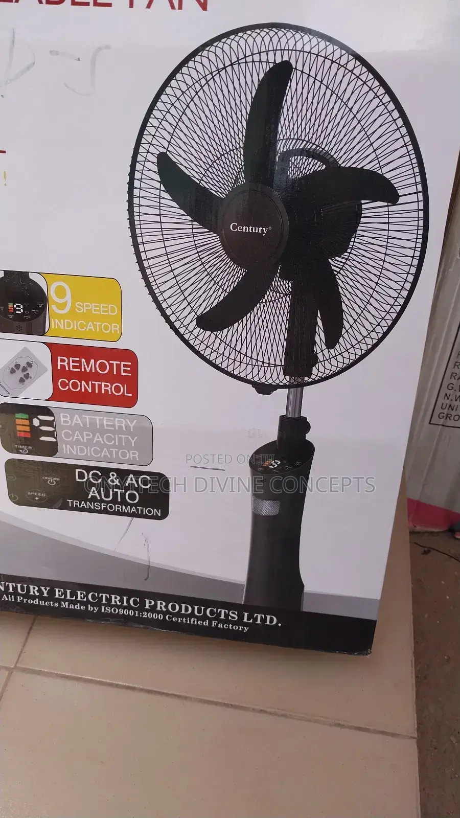 Newest Model of Century Rechargeable Standing Fan