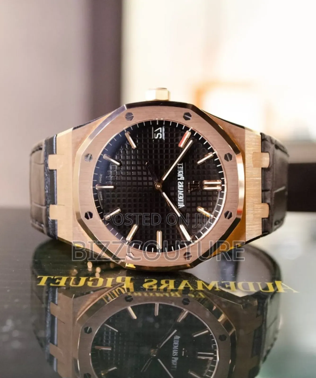 Original Audemars Piguet Genuine Brown Leather Strap Watch