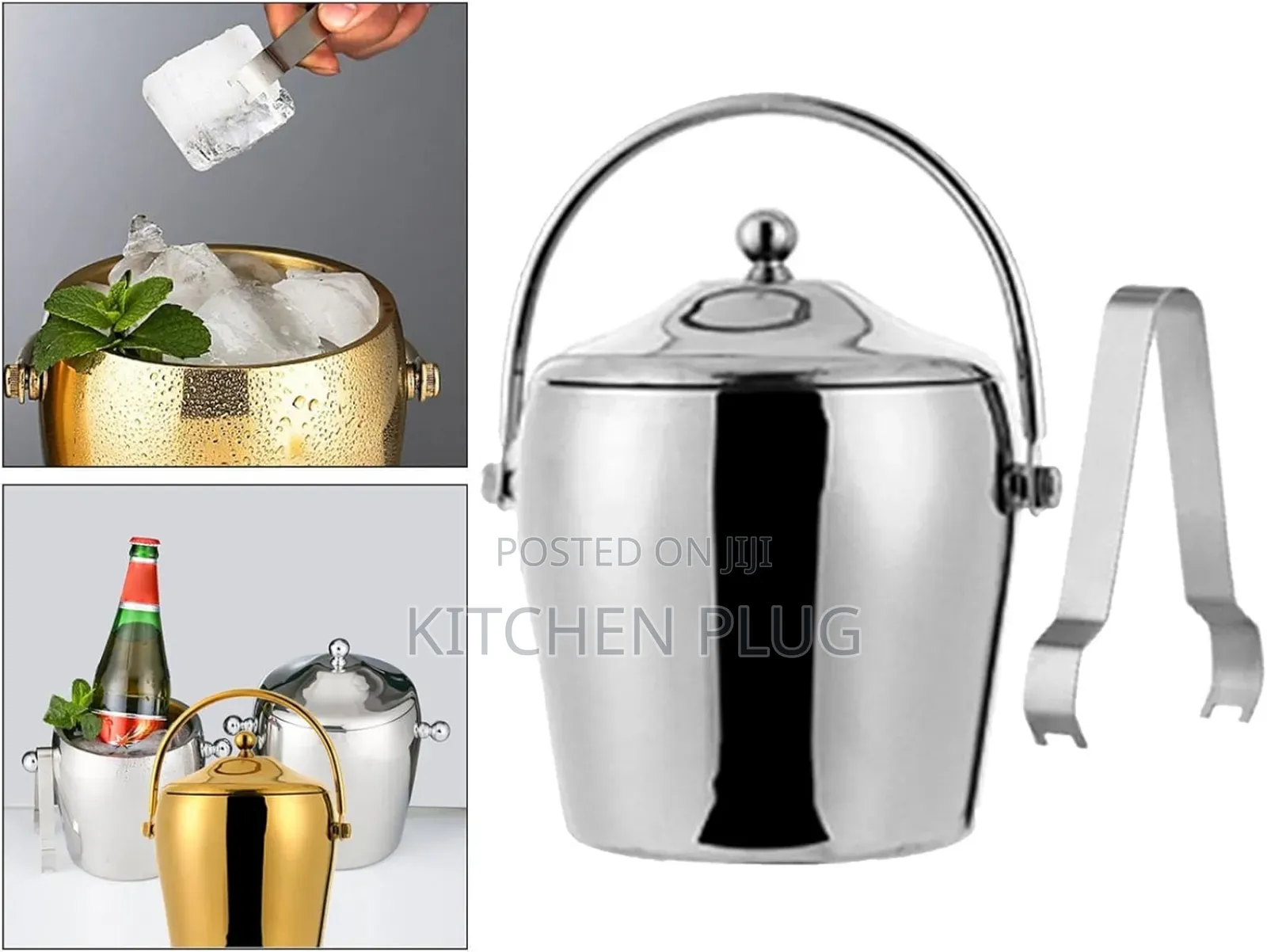 2 Litres Insulated Stainless-Steel Ice Bucket