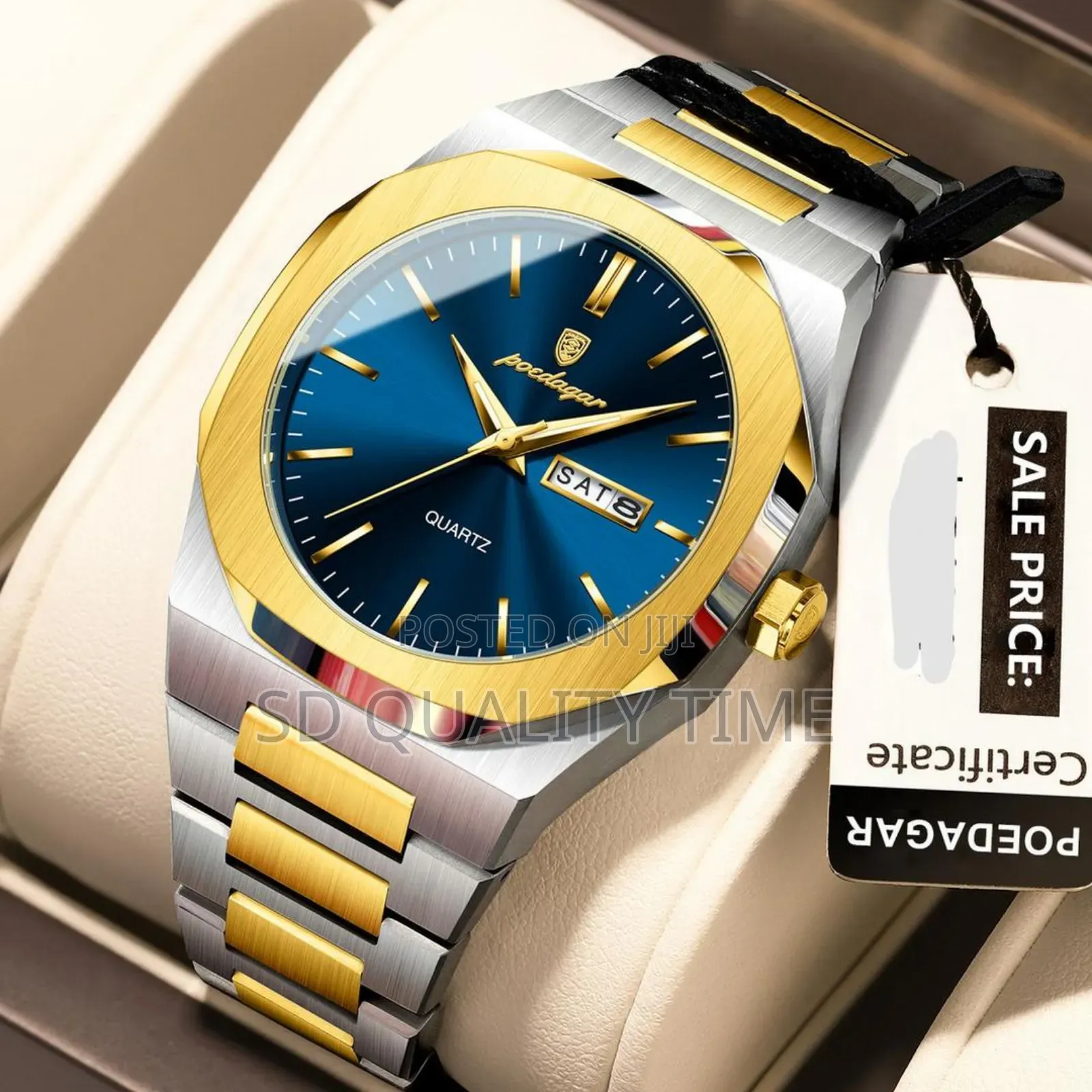 Poedagar Quality Steel Waterproof Watch (Sapphire Glass)
