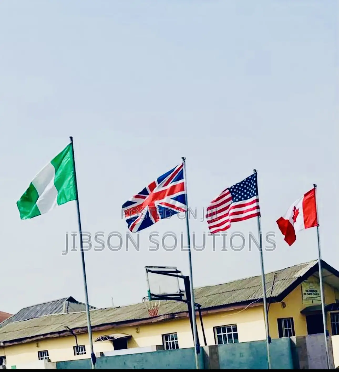 All Nations Flag and Nigeria Flag