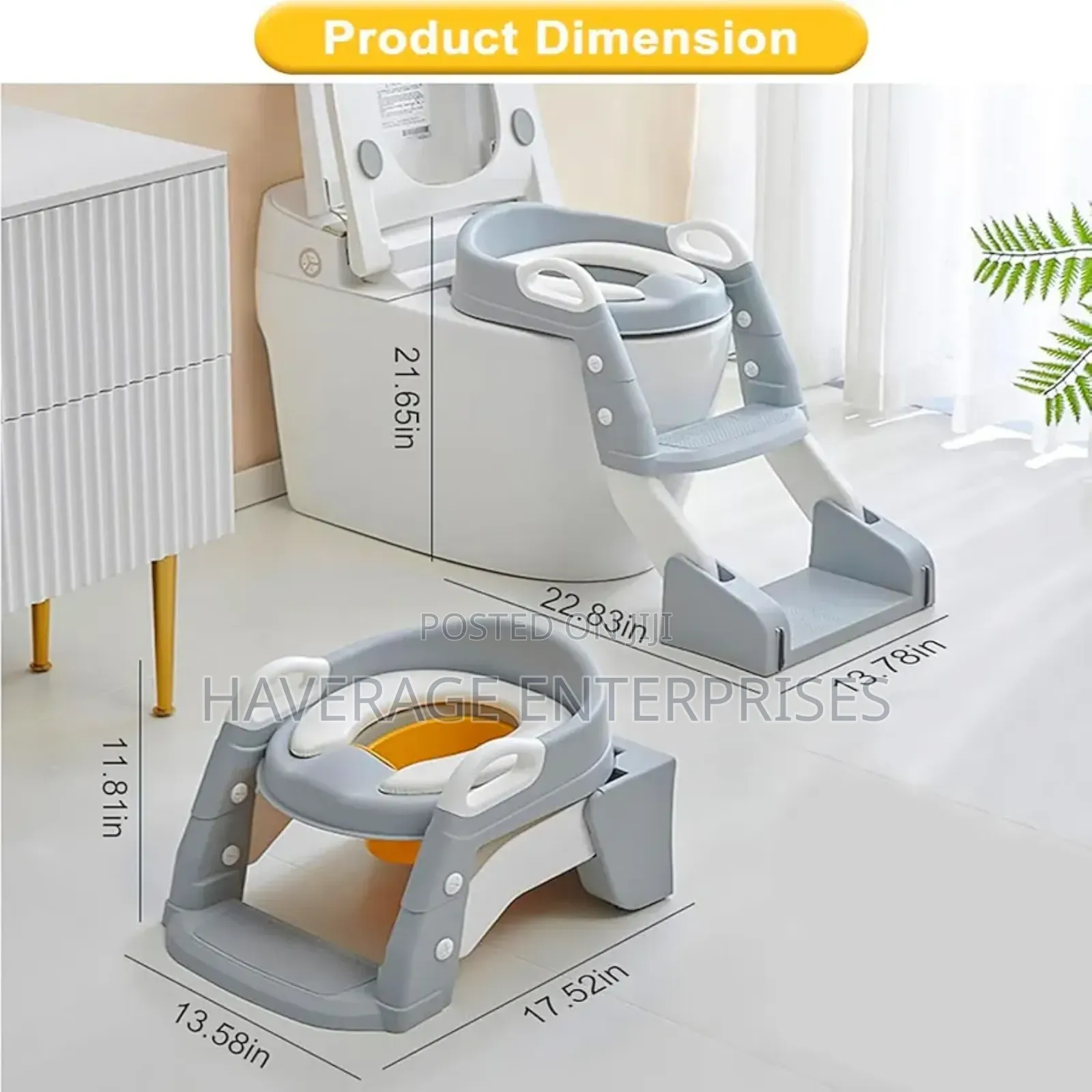 3in1 Baby Potty Seat Training Seat for Babies Kids 1-5 Years