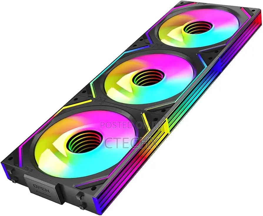 Argb Fans 120mm Triple Pack, Daisy Chain Pc Fans, Black