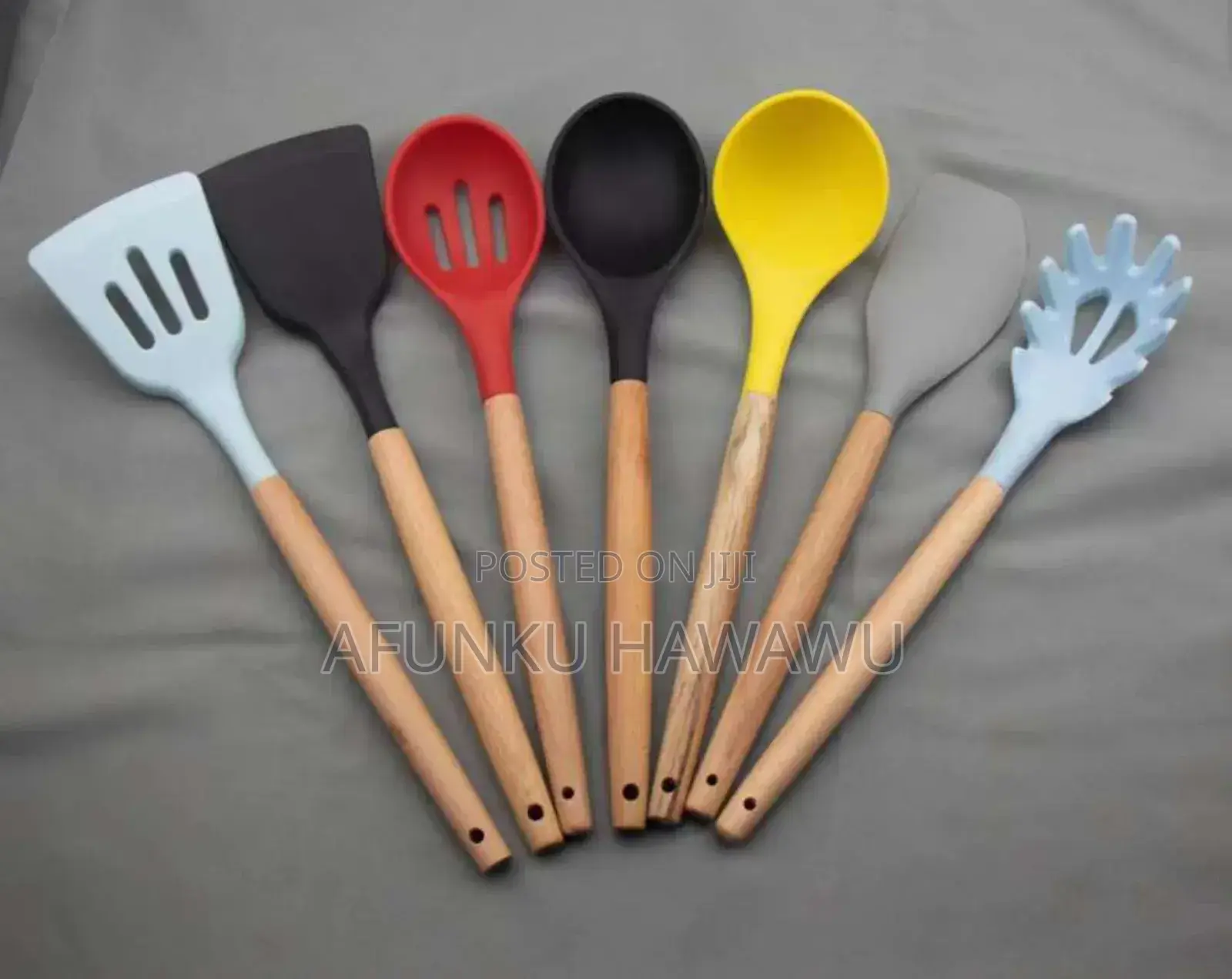 Silicone Cooking Spoons Set (12 Pcs)