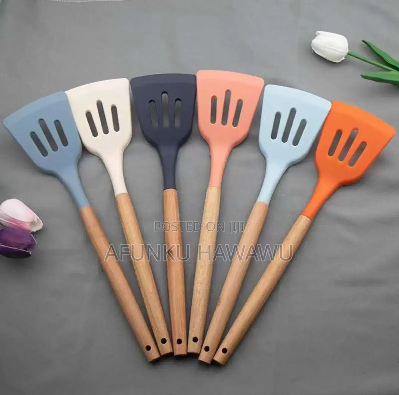Silicone Cooking Spoons Set (12 Pcs)