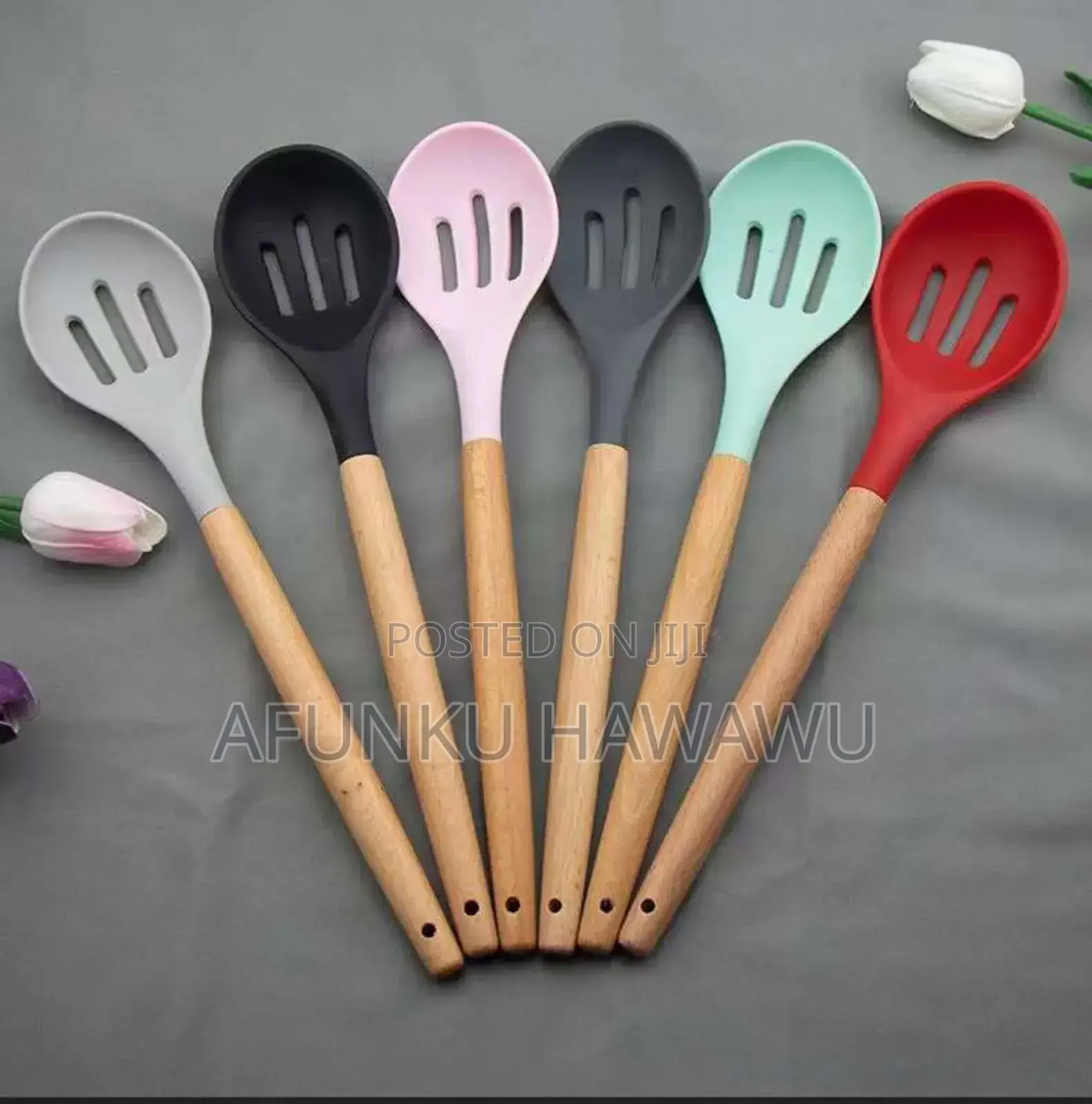 Silicone Cooking Spoons Set (12 Pcs)