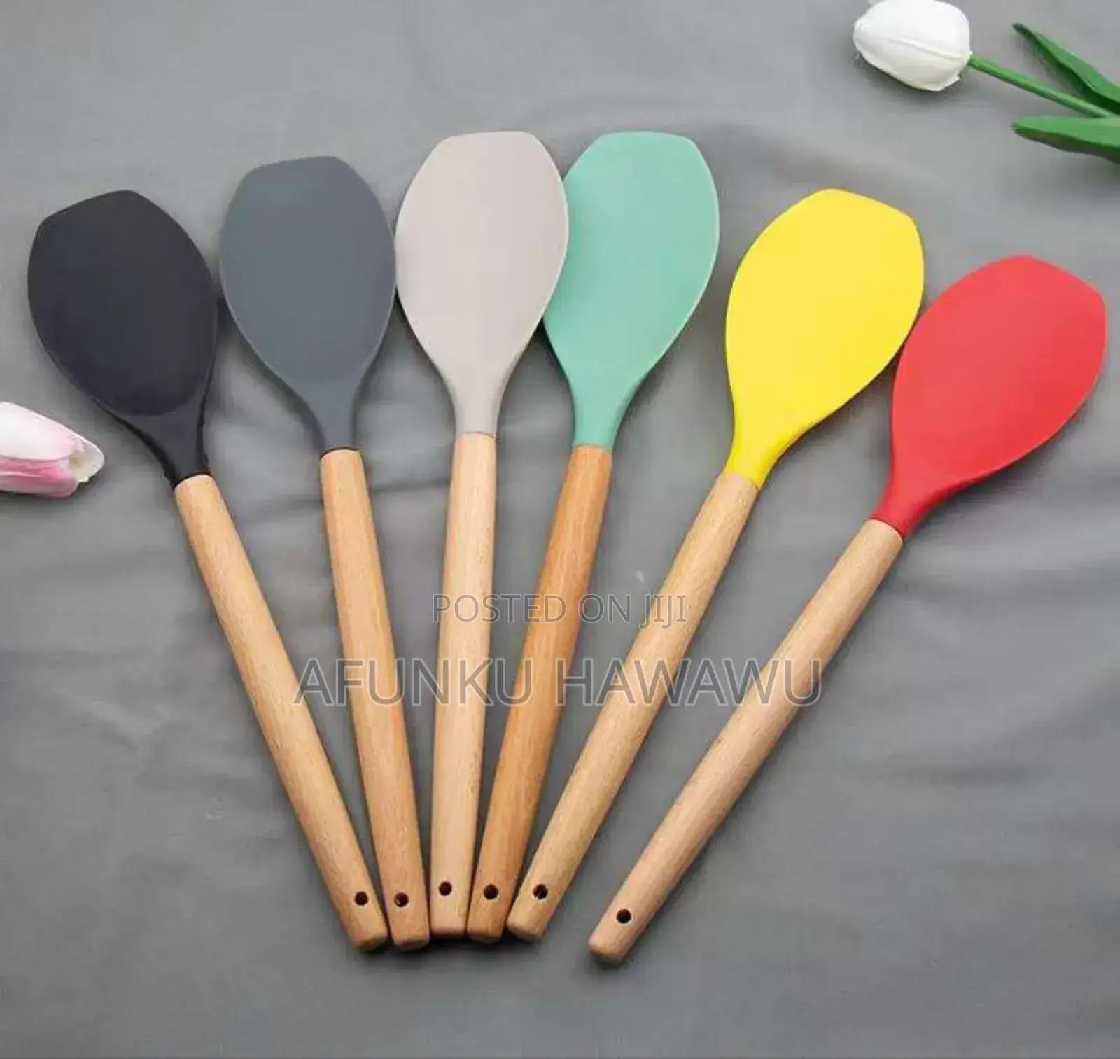 Silicone Cooking Spoons Set (12 Pcs)