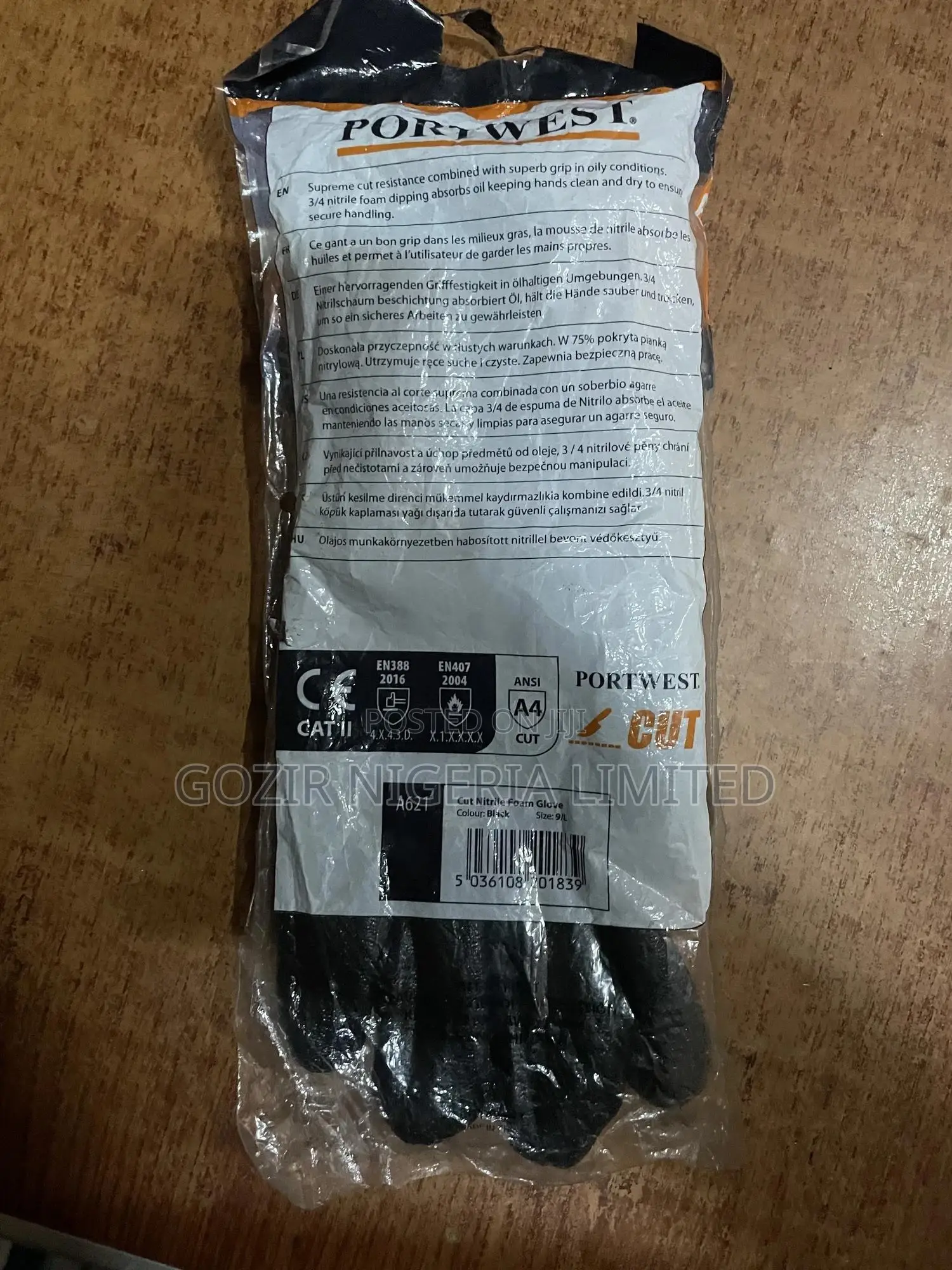 Portwest 3/4 Nitrile Foam Glove