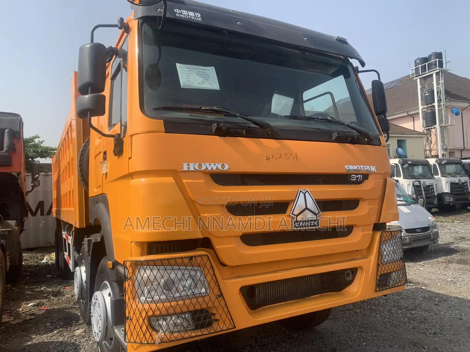 Howo 371 Truck Yellow 12 Tyres