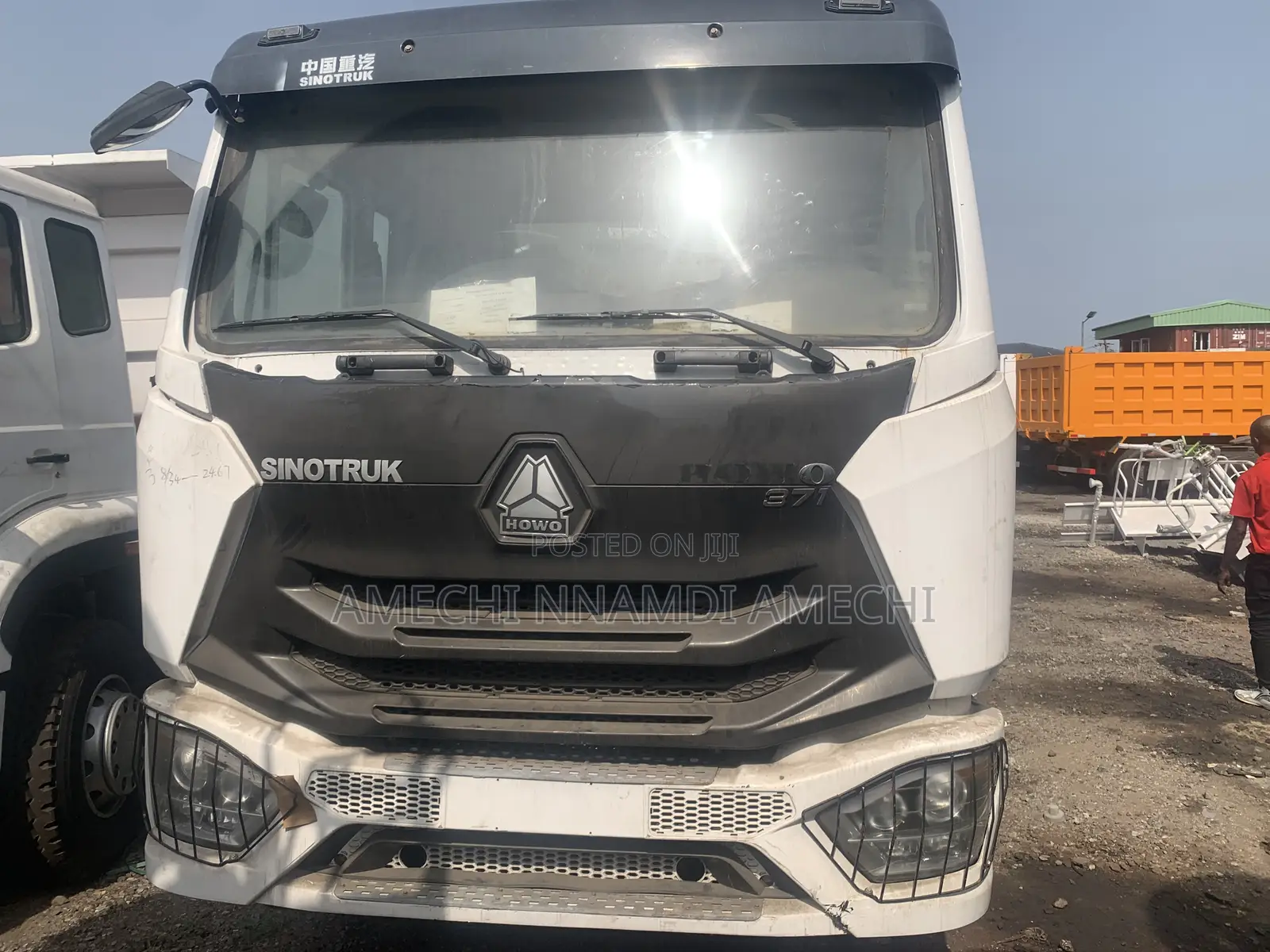 Covid 19 Howo Dump Truck White Color