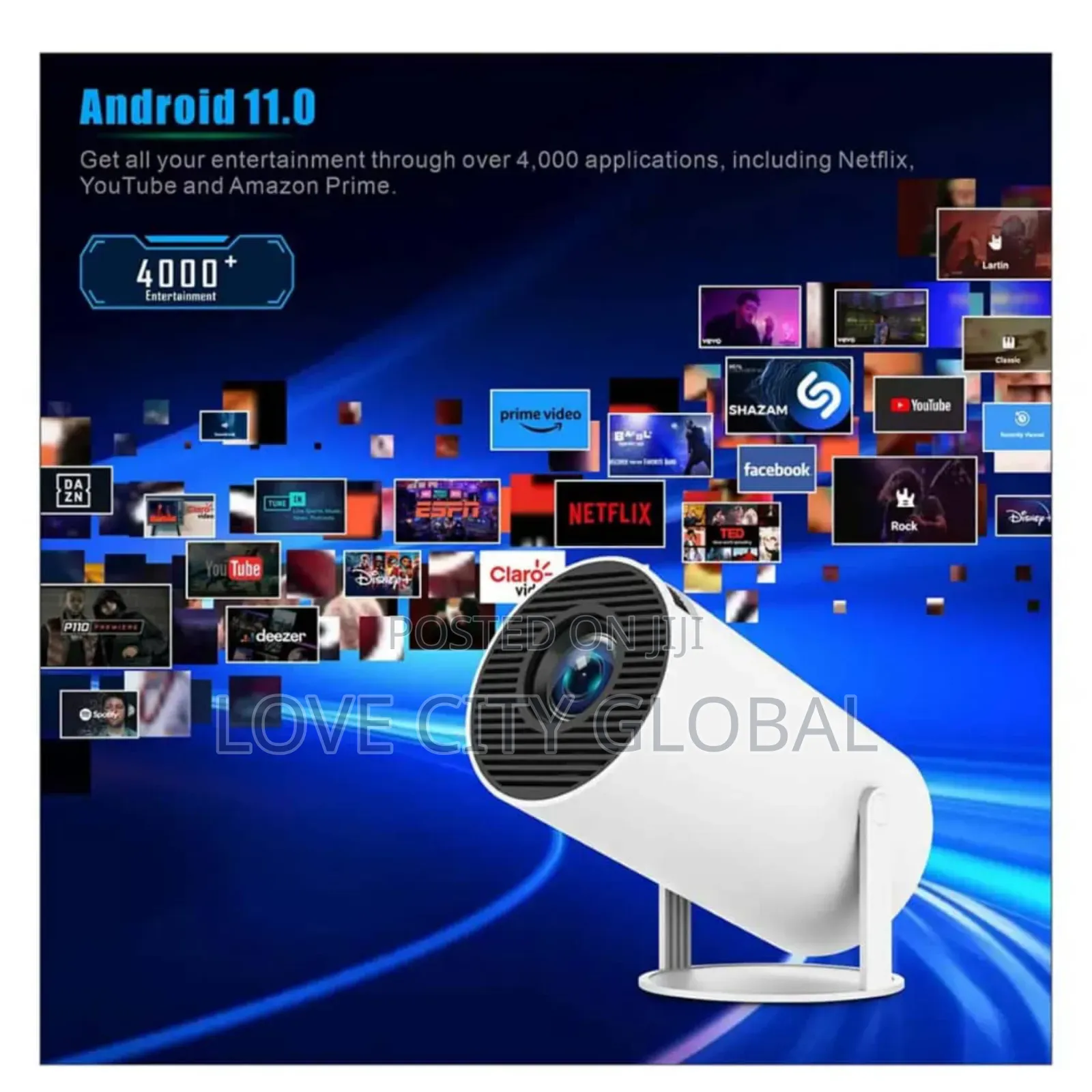 Hy300 Pro Projector 3d Smart Wifi Full Hd Android 11 130"