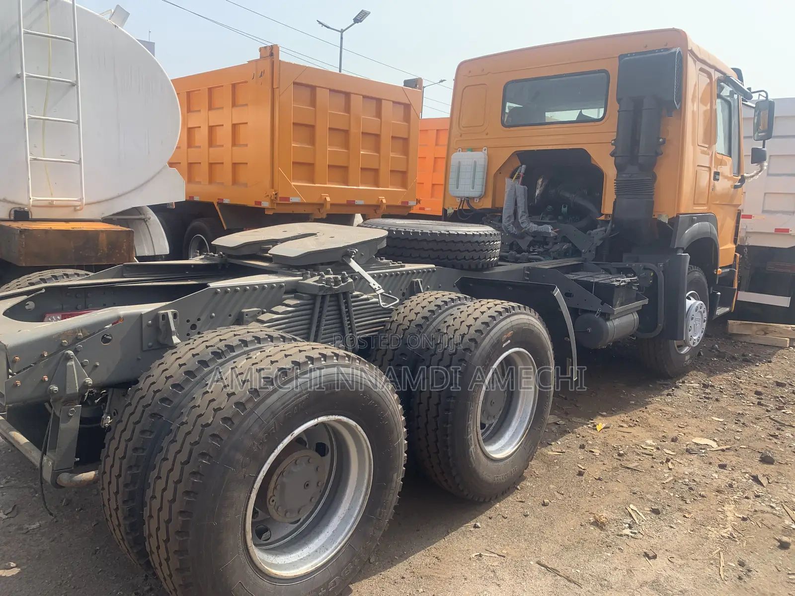 Howo Truck 371 Long Chassis Yellow Color