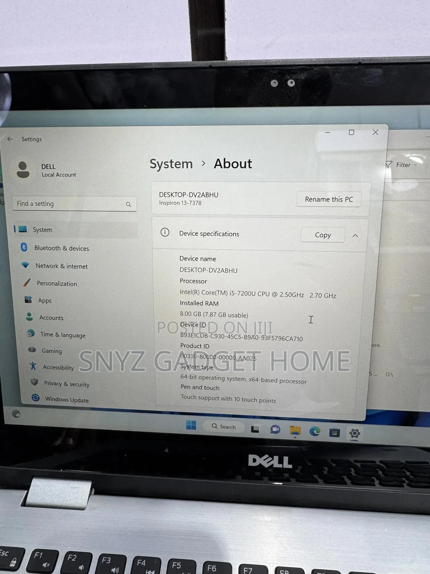Laptop Dell Inspiron 13 7378 8GB Intel Core I5 SSD 256GB