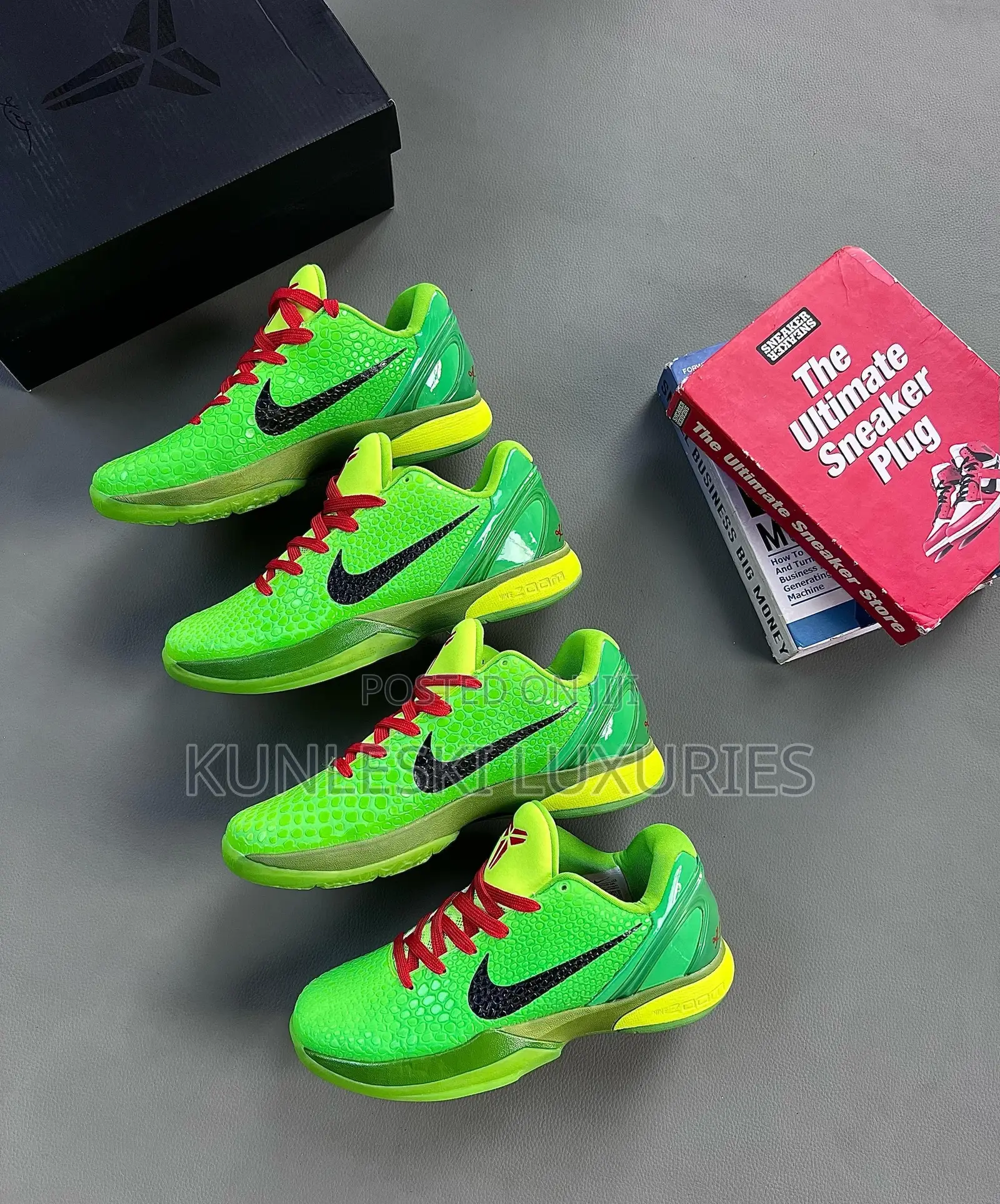Original Nike Zoom Kobe 6 Proto Grinch Sneakers