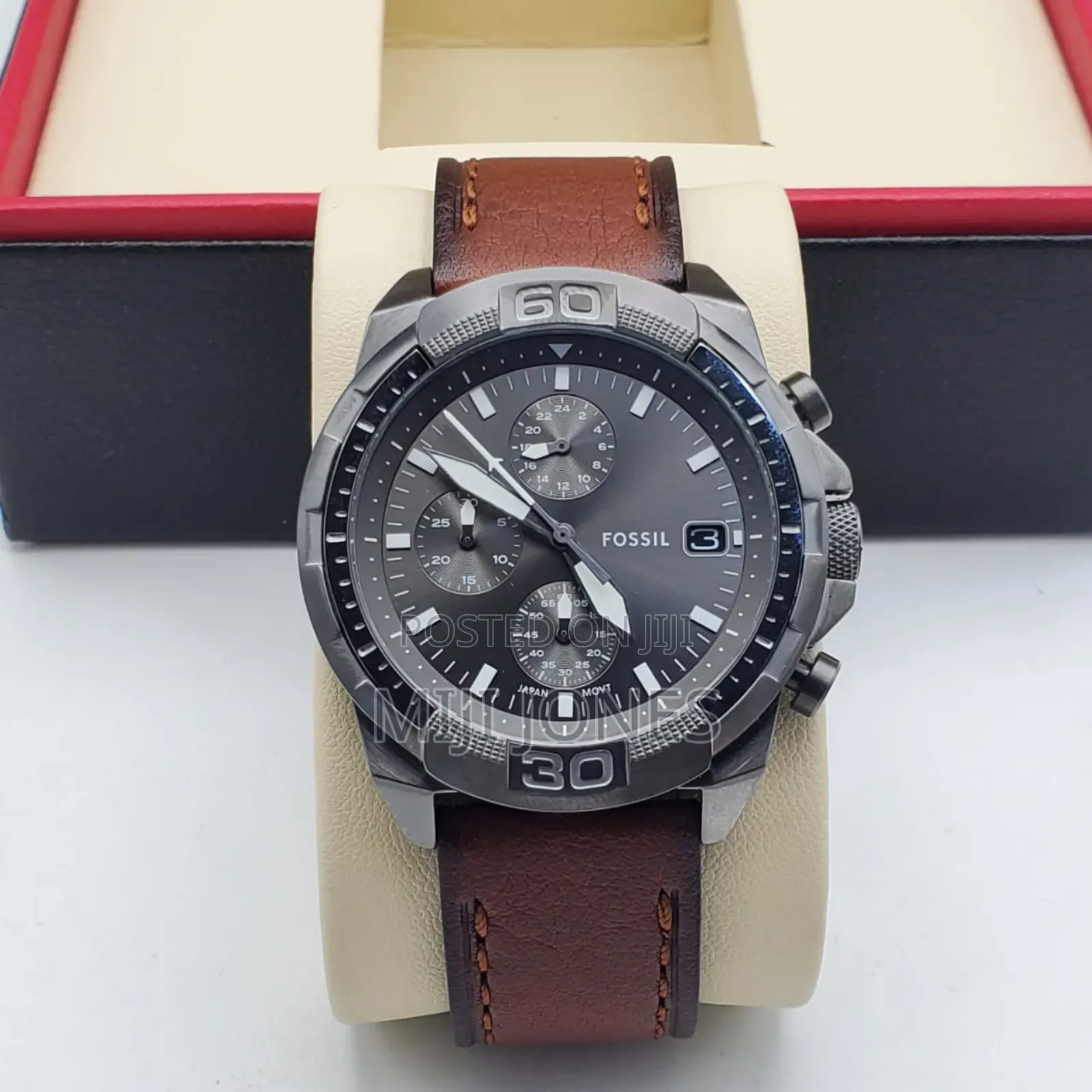 Fossil Brown Leather Chronograph Watch - 100% Original*