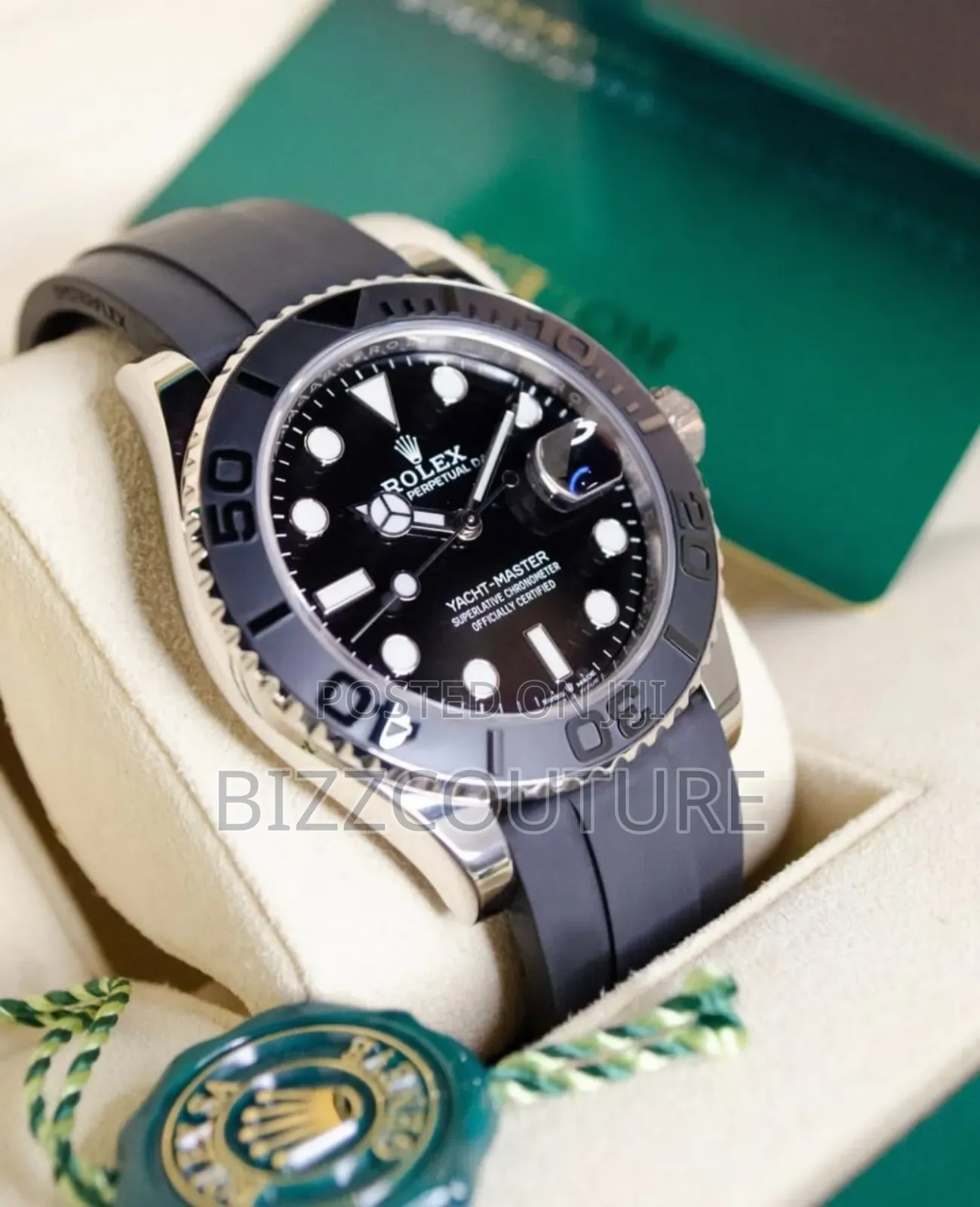 High Quality Aaa Rolex Black Rubber Leather Watch