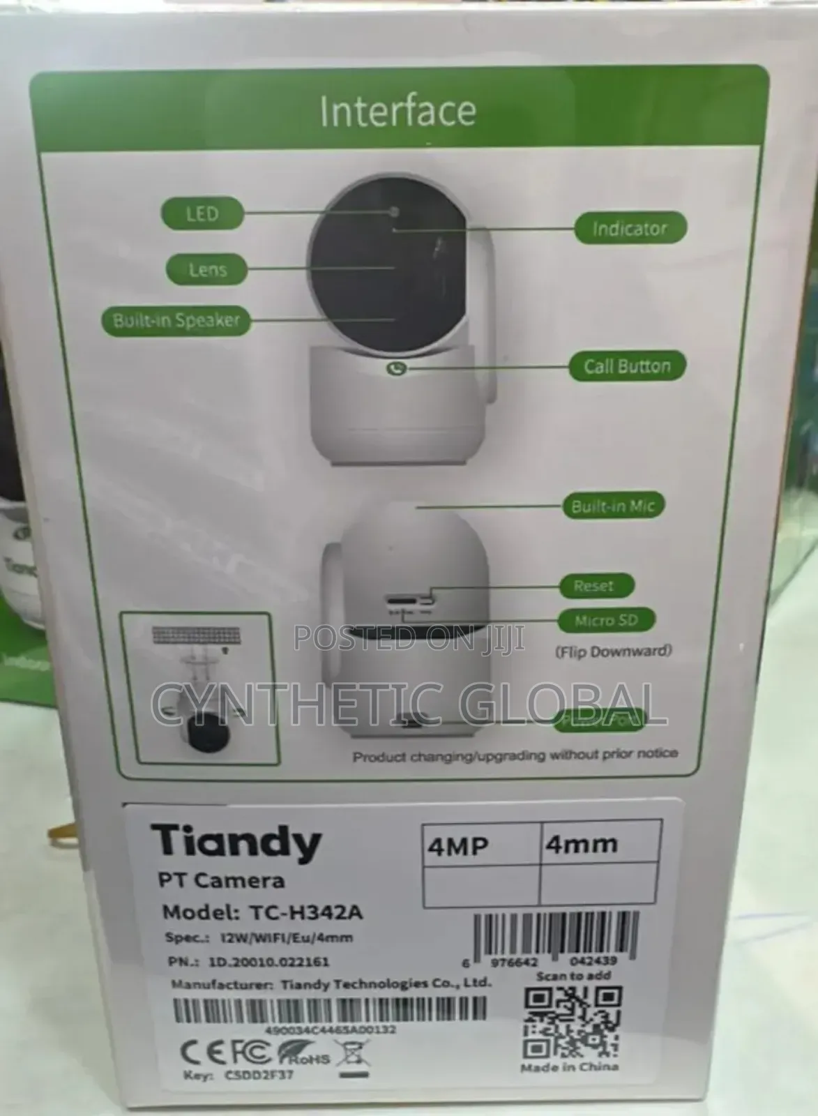 Tc-H342a 12w/ Tiandy Wifi Indoor 360 Degree Camera