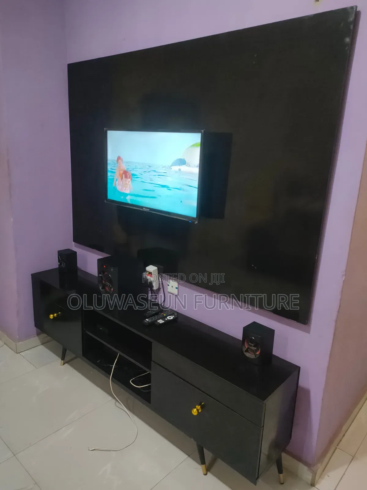 Tv Stand With Hanging Tv Plain Board
