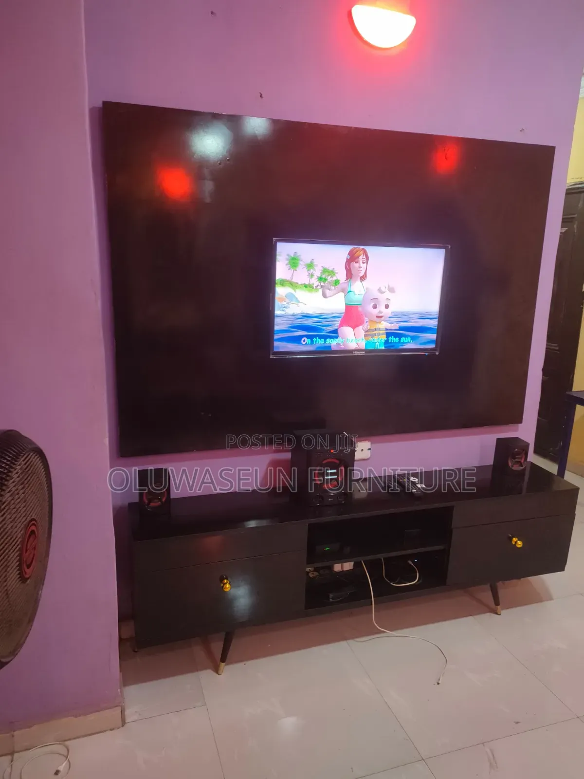 Tv Stand With Hanging Tv Plain Board