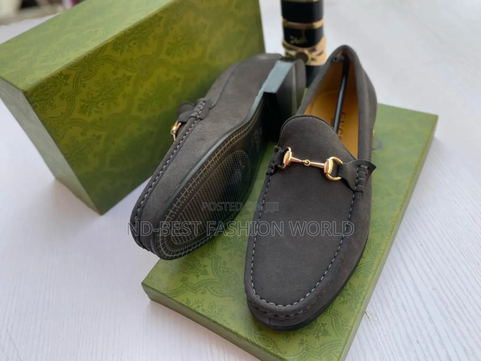 Blue Suade Flat Shoes