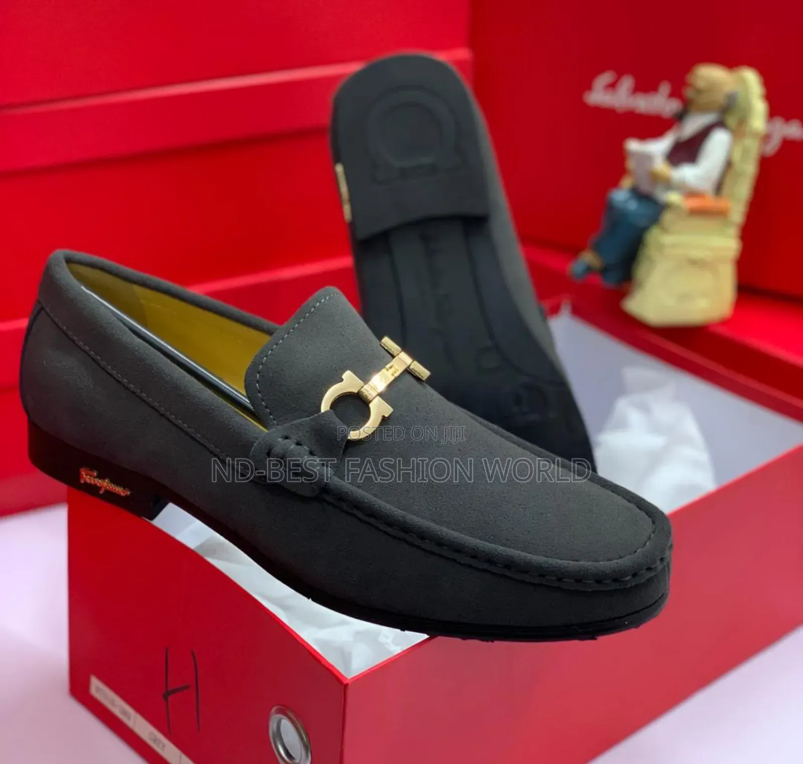 Suede Ferragamo Quality Men's Shoes