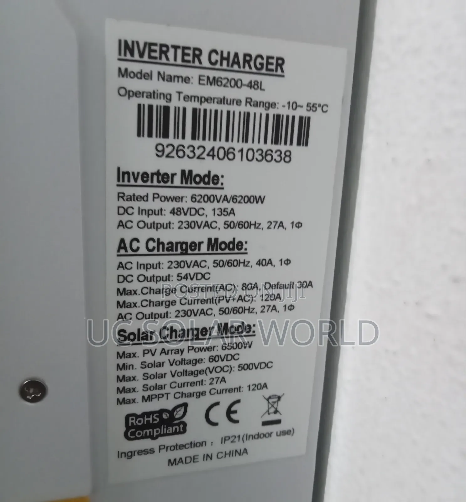 Pustun 6.2kva Hybrid Solar Inverter