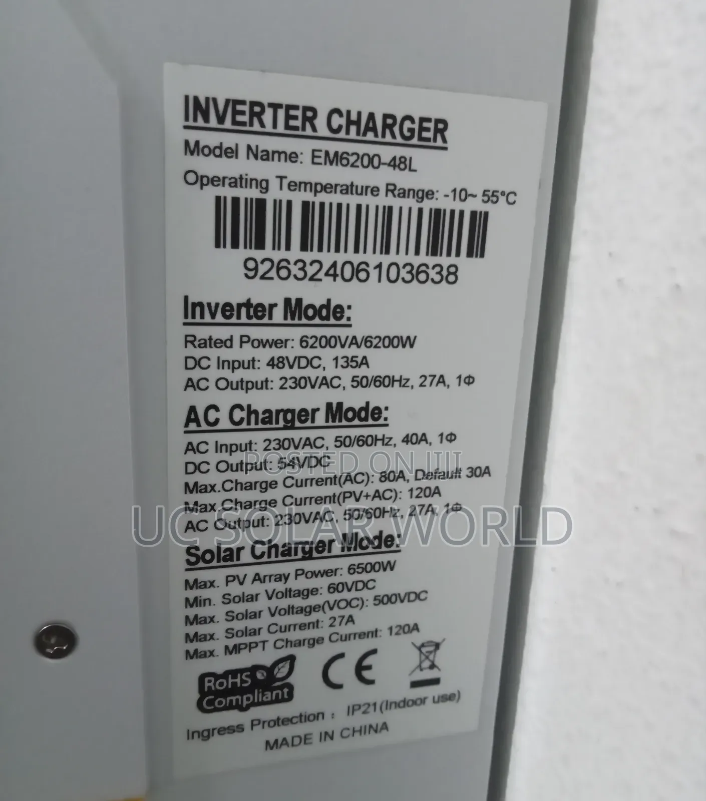 Pustun 6.2kva Hybrid Solar Inverter
