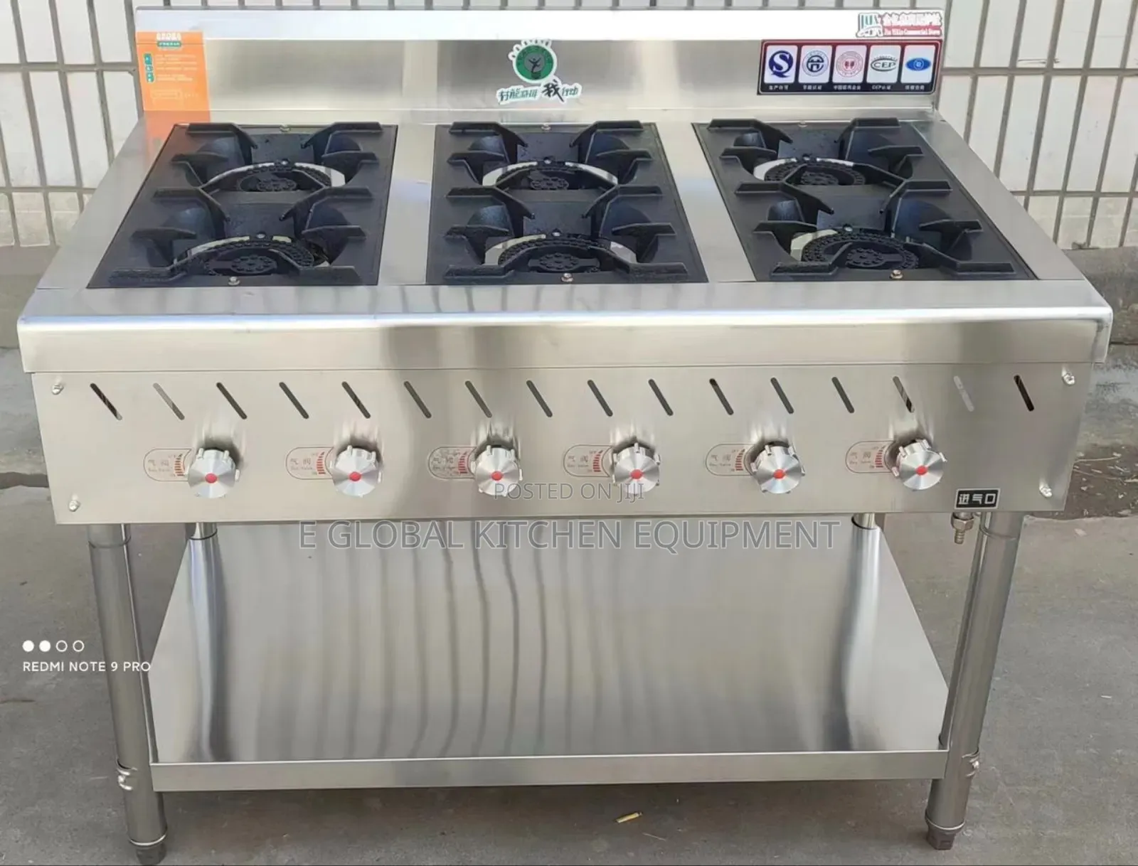 Stainless Steel 6burner Gas Cooker Without Oven