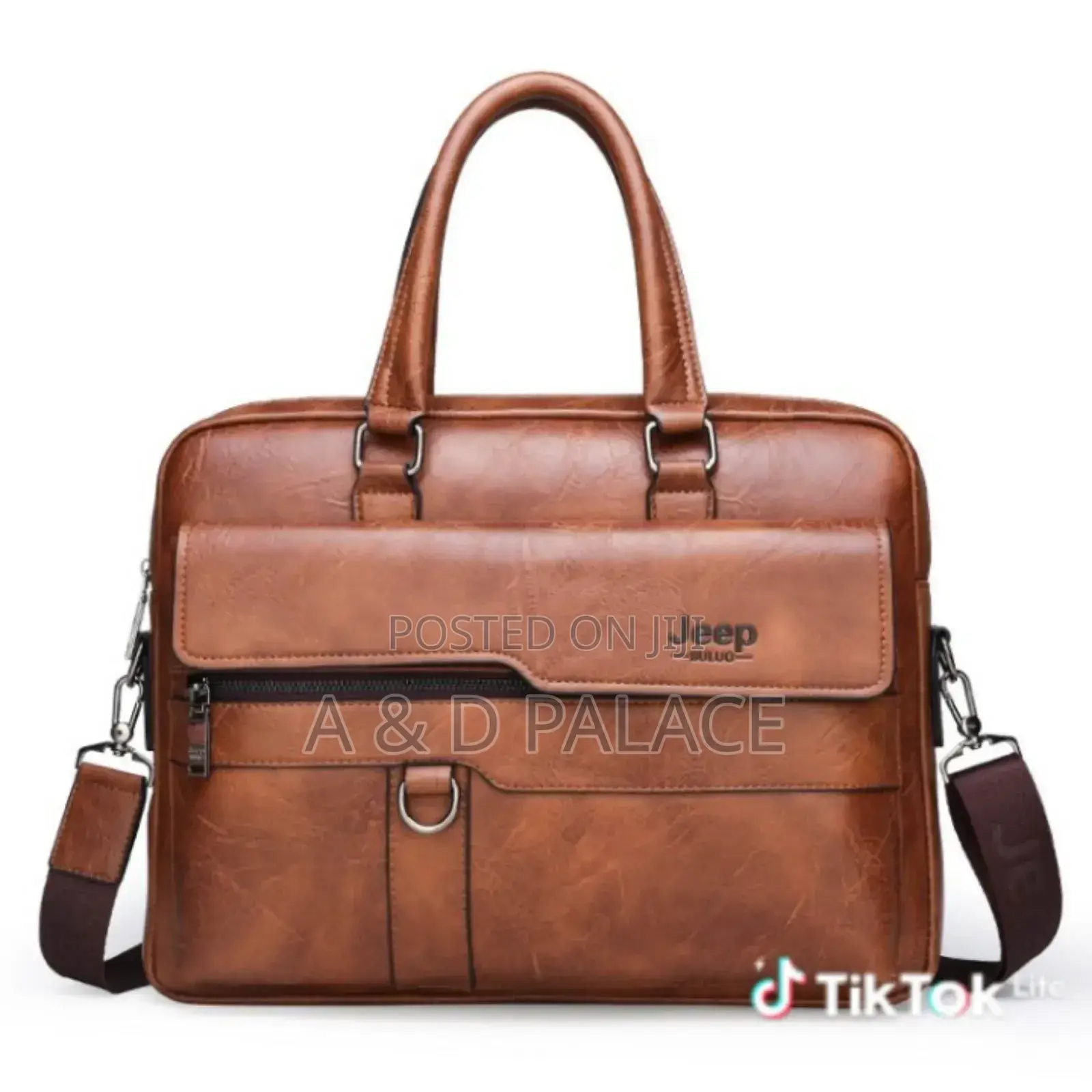 Jeep Genuine Forever Leather Men’S Shoulder Office Bag