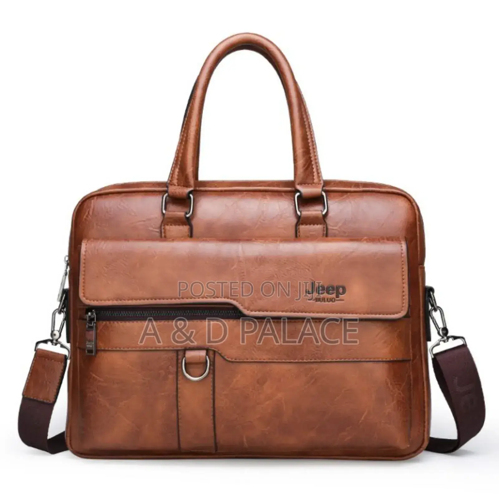 Jeep Genuine Forever Leather Men’S Shoulder Office Bag