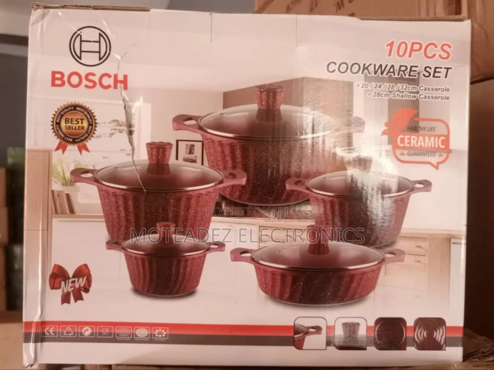 Bosch 10pcs High Quality Ceramic Non Stick Cookware Sets