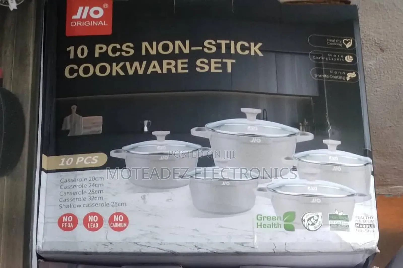 Jio Original 10pcs Granite Coating Non Stick Cookware Set