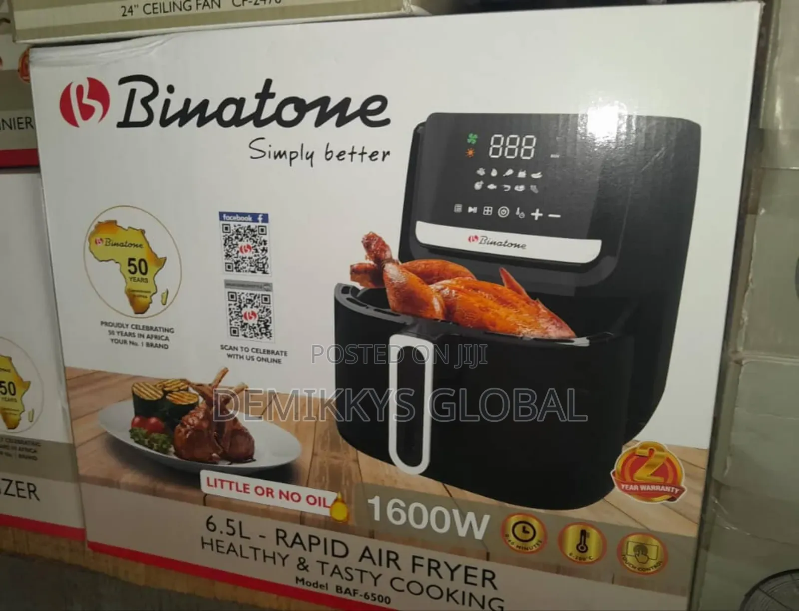 Binatone Rapid Airfryer 6.5l 1600w