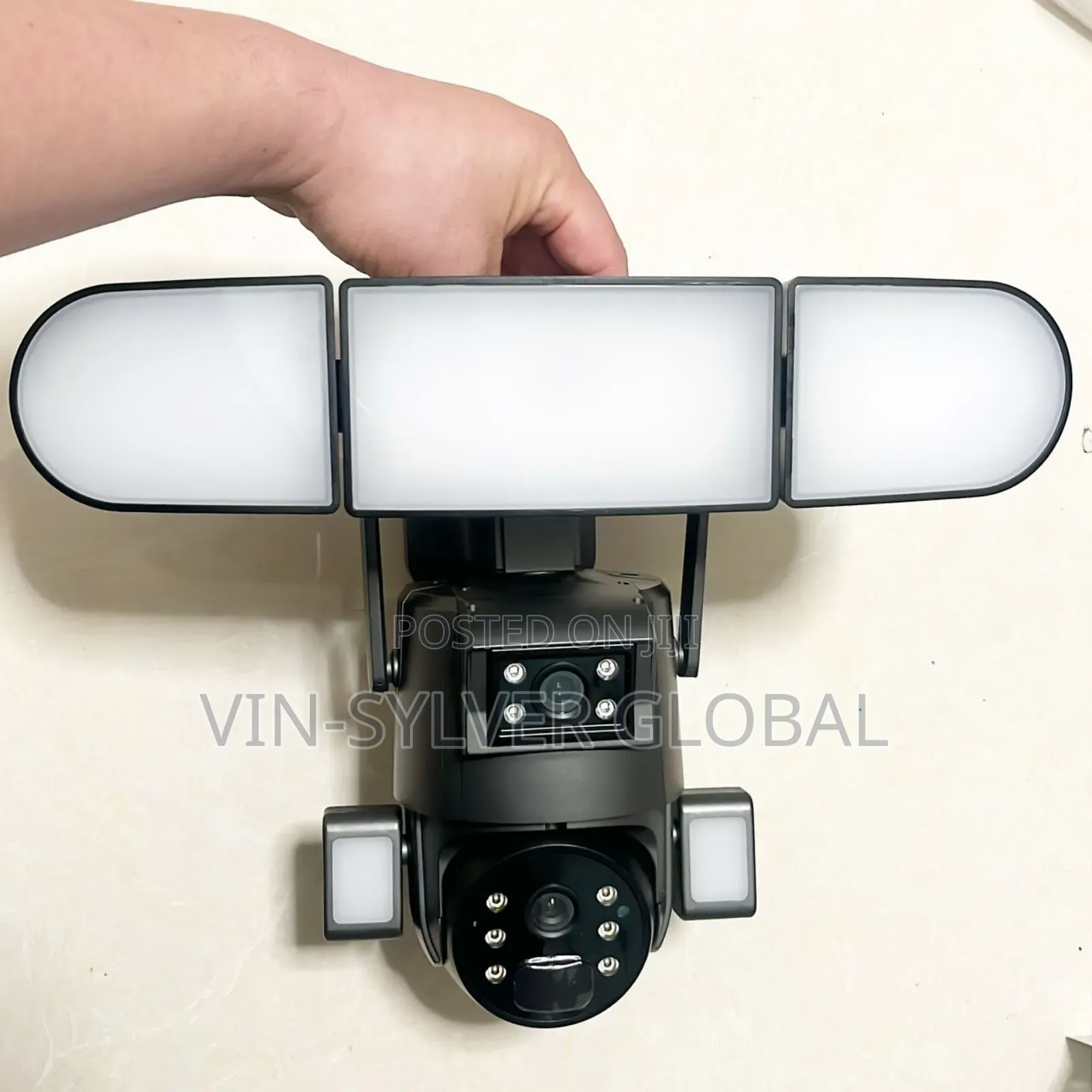 Dual Lens Solar-Powered CCTV With Flood Light and Audio