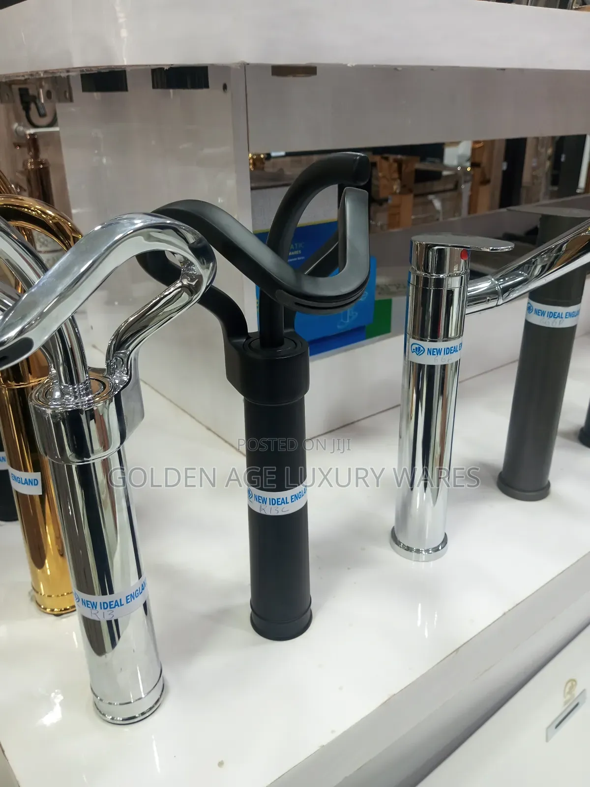 Long Black Cobra Mixer Tap