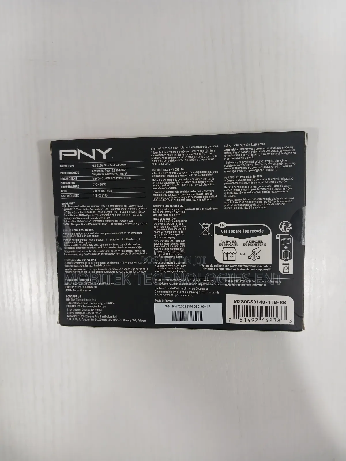 1tb Pny SSD Nvme Pcie 4.0 Gen4 X4 Solid Laptop Drive/Samsung