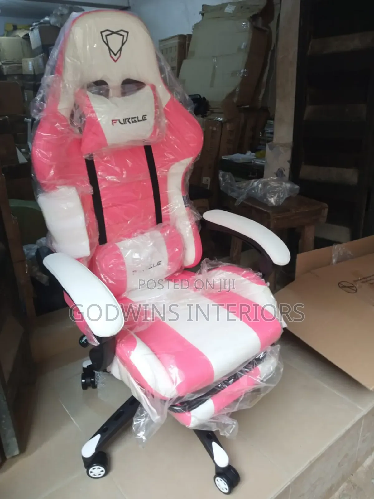 Exclusive Gaming Chair Pro Pink and White