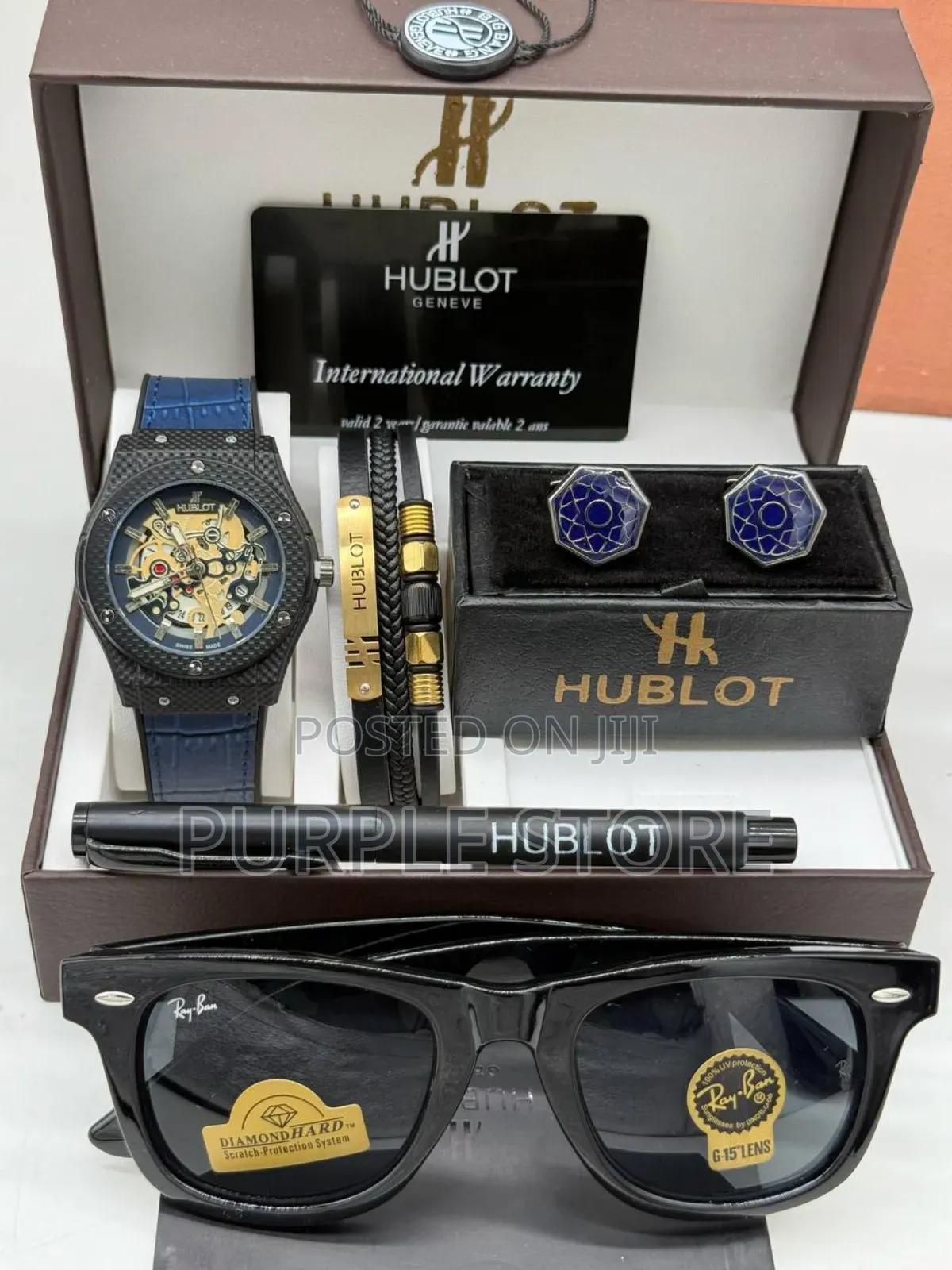 Hublot Watch, Bracelet_cufflinks_pen_sunglasses Set for Men
