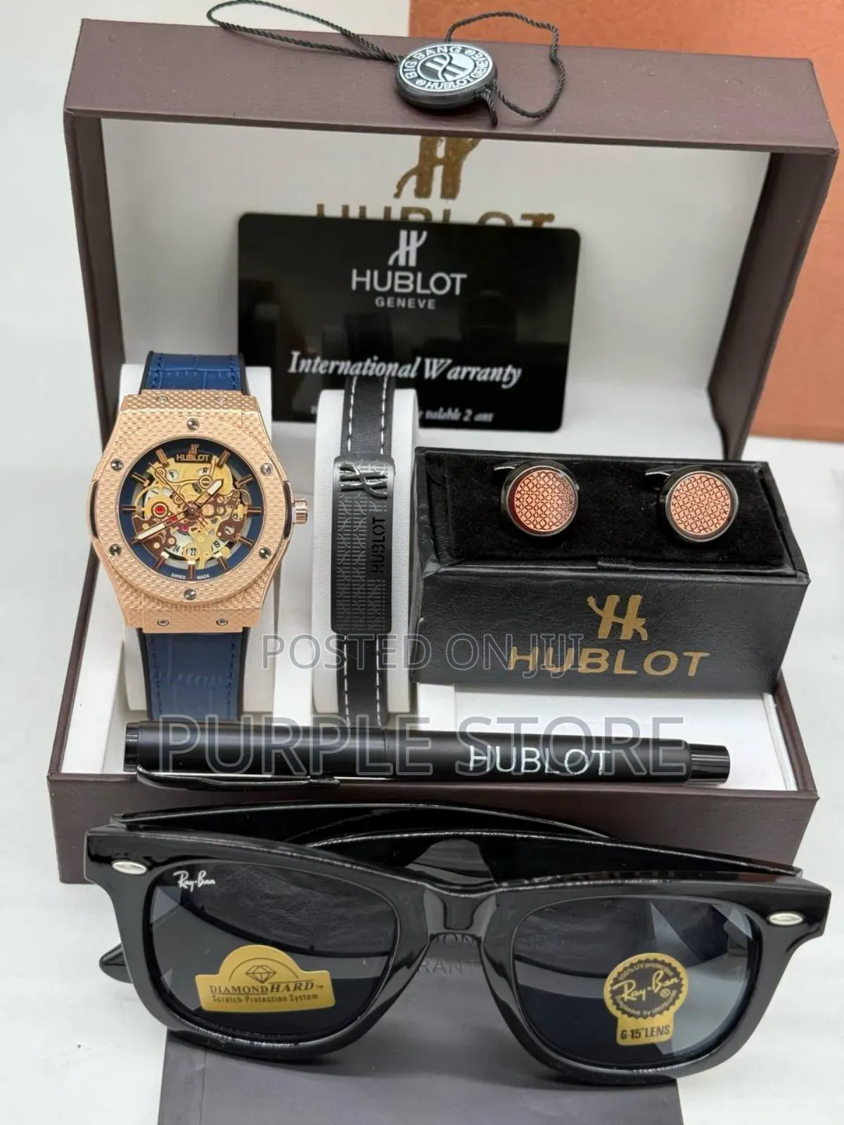 Hublot Watch, Bracelet_cufflinks_pen_sunglasses Set for Men