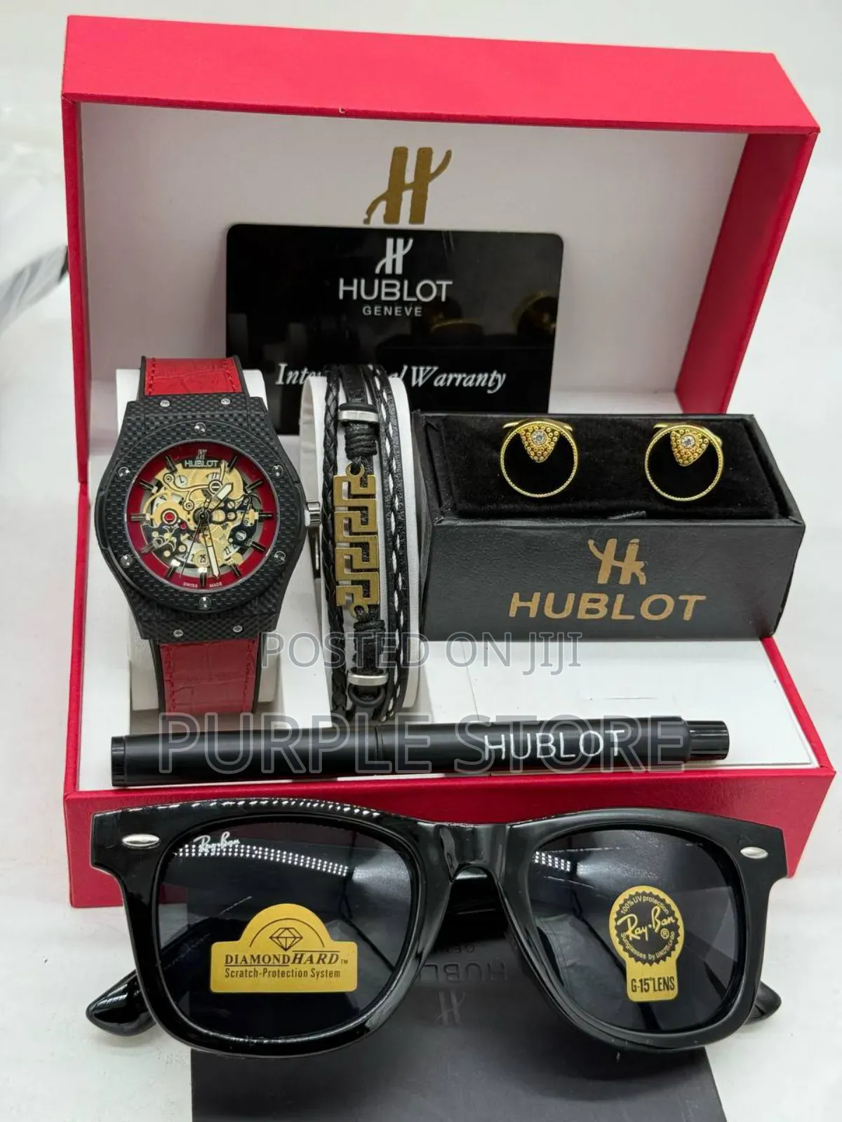 Hublot Watch, Bracelet_cufflinks_pen_sunglasses Set for Men