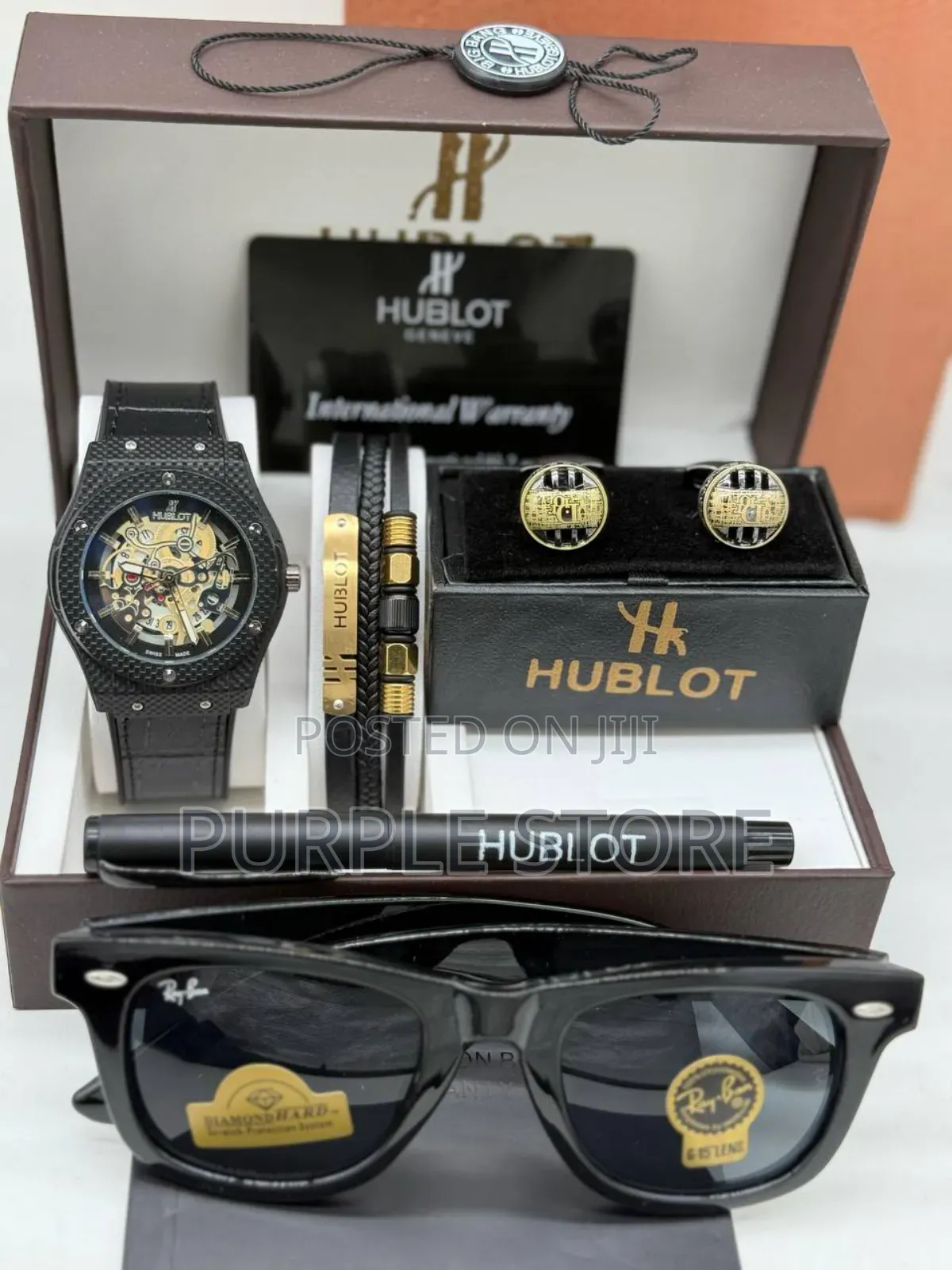 Hublot Watch, Bracelet_cufflinks_pen_sunglasses Set for Men