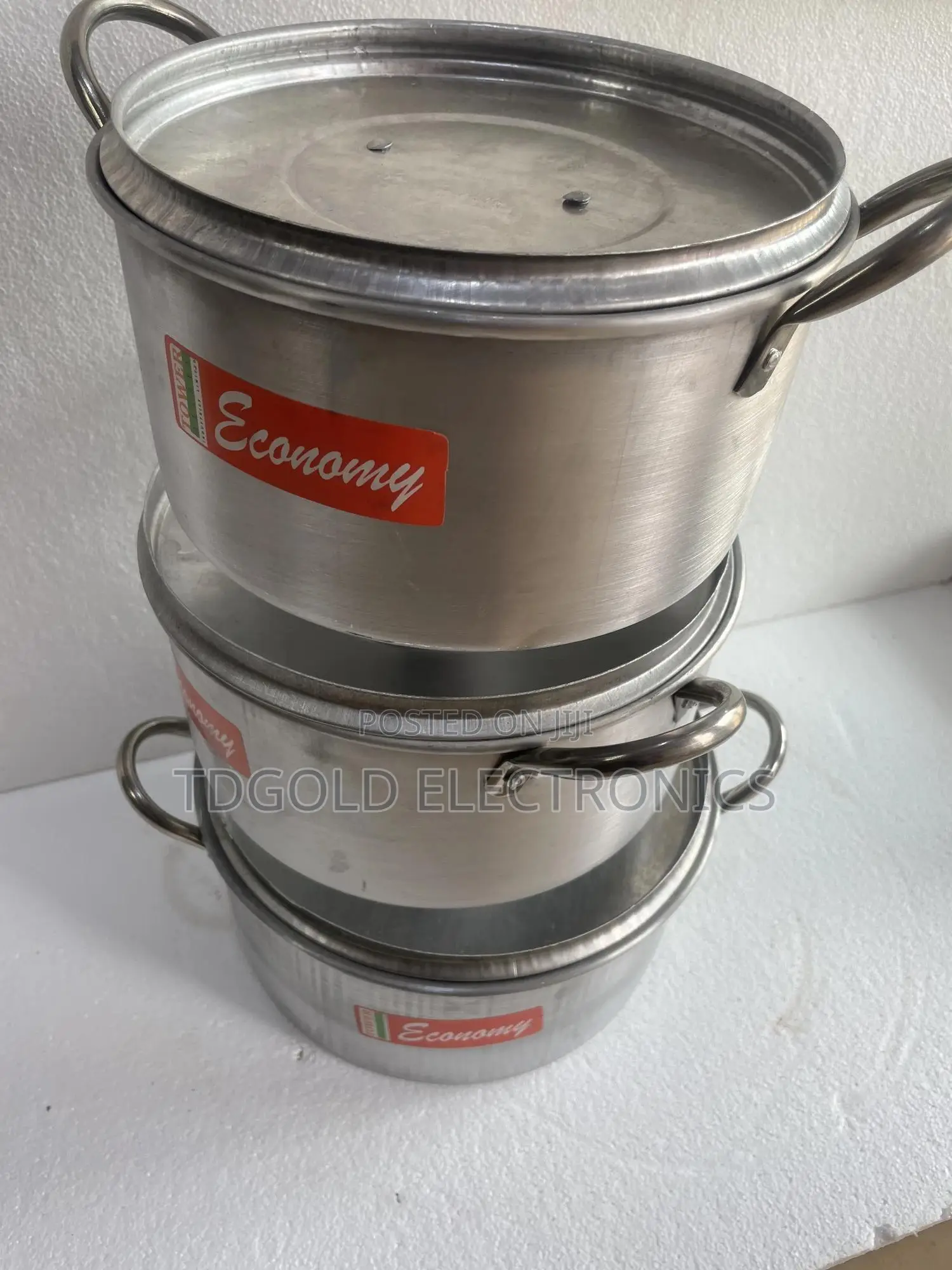 Tower Economy Aluminum Pot Set (3-Piece)