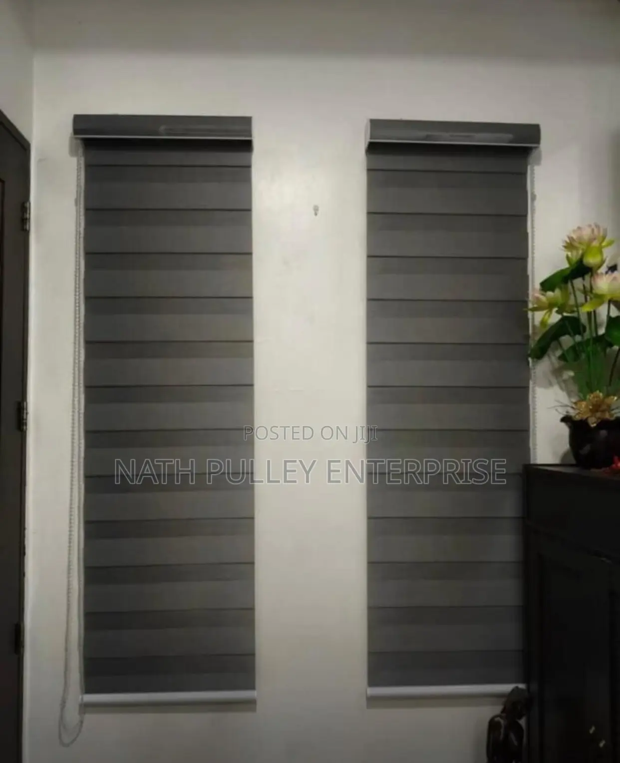Dark Grey Day and Night Blinds