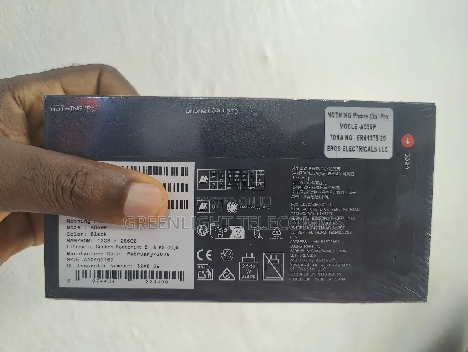 New Nothing Phone 3a Pro 256 GB Black