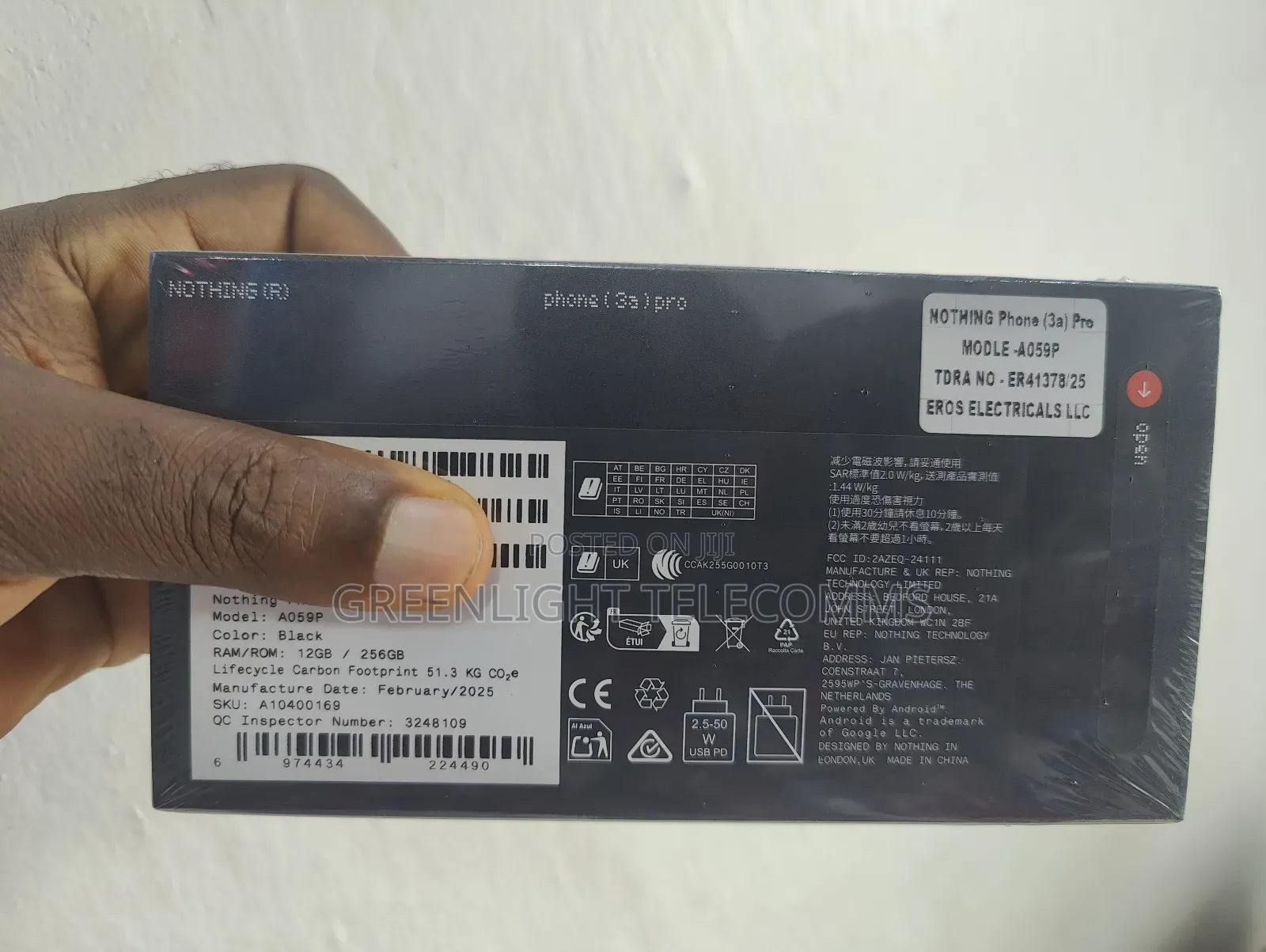New Nothing Phone 3a Pro 256 GB Black