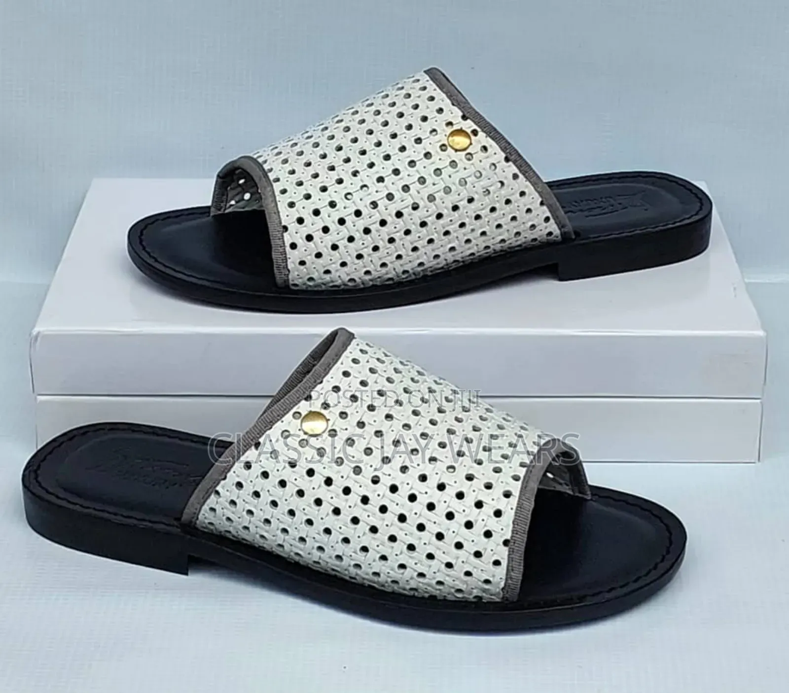 4 Different Real Leather Italian Slippers