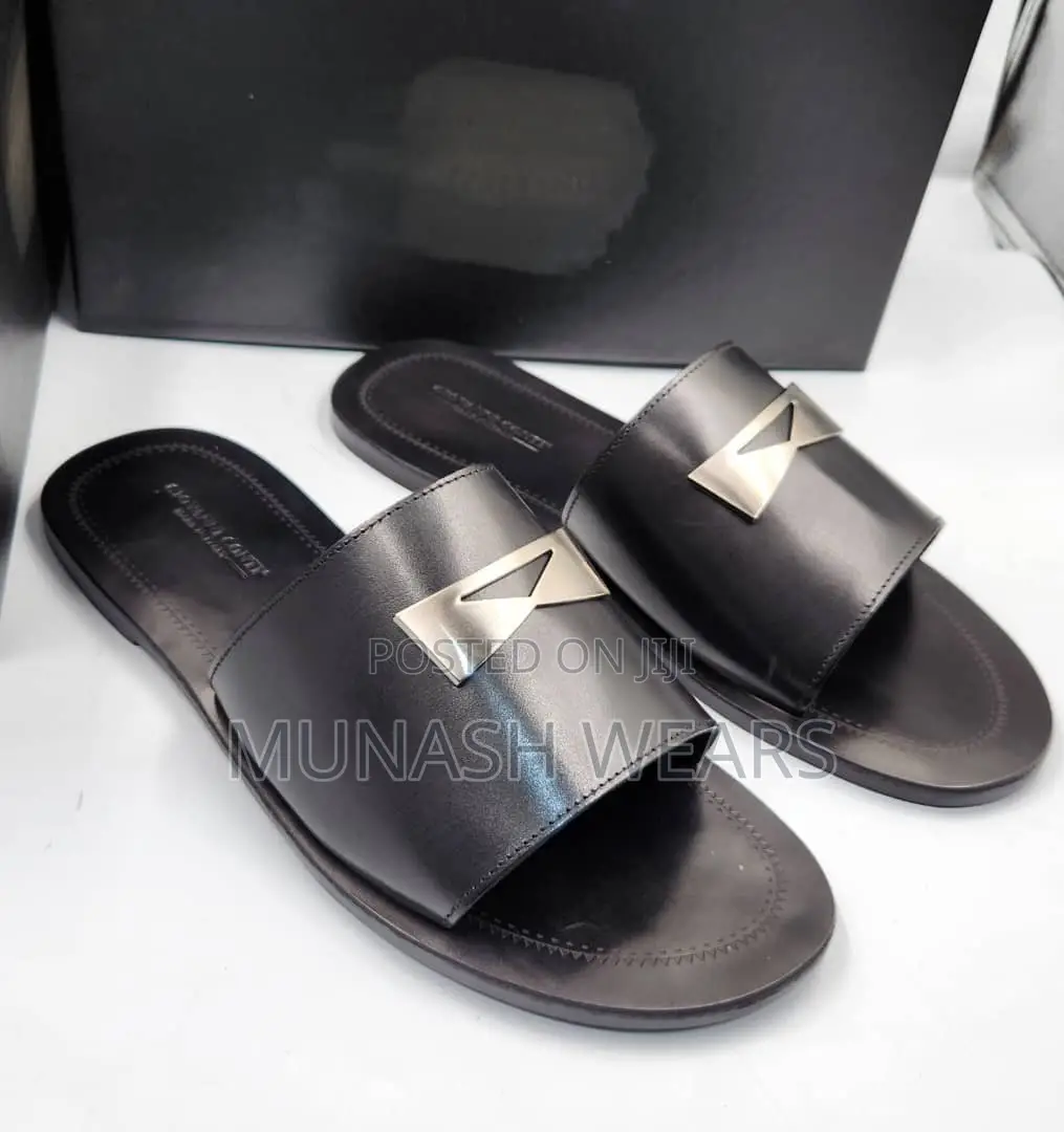 Italian Conti Leather Slipers