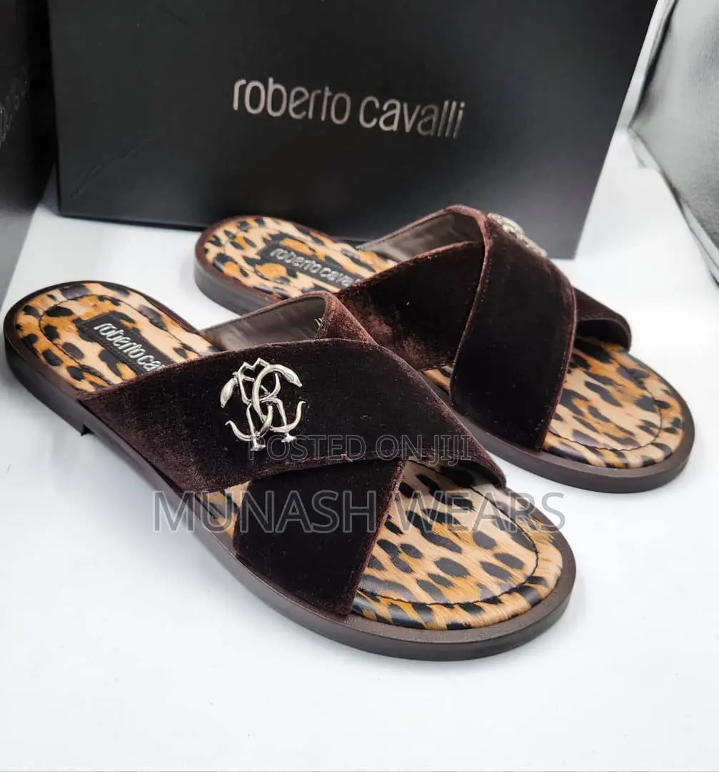 Italian Roberto Cavalli Velvet Slipers